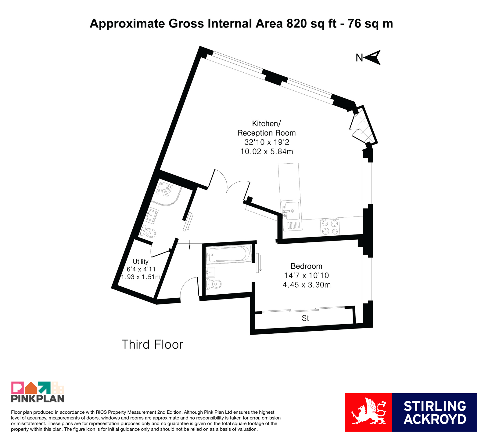 Flat 12, The Roof Gardens 41-53,, Goswell Road, London floorplan