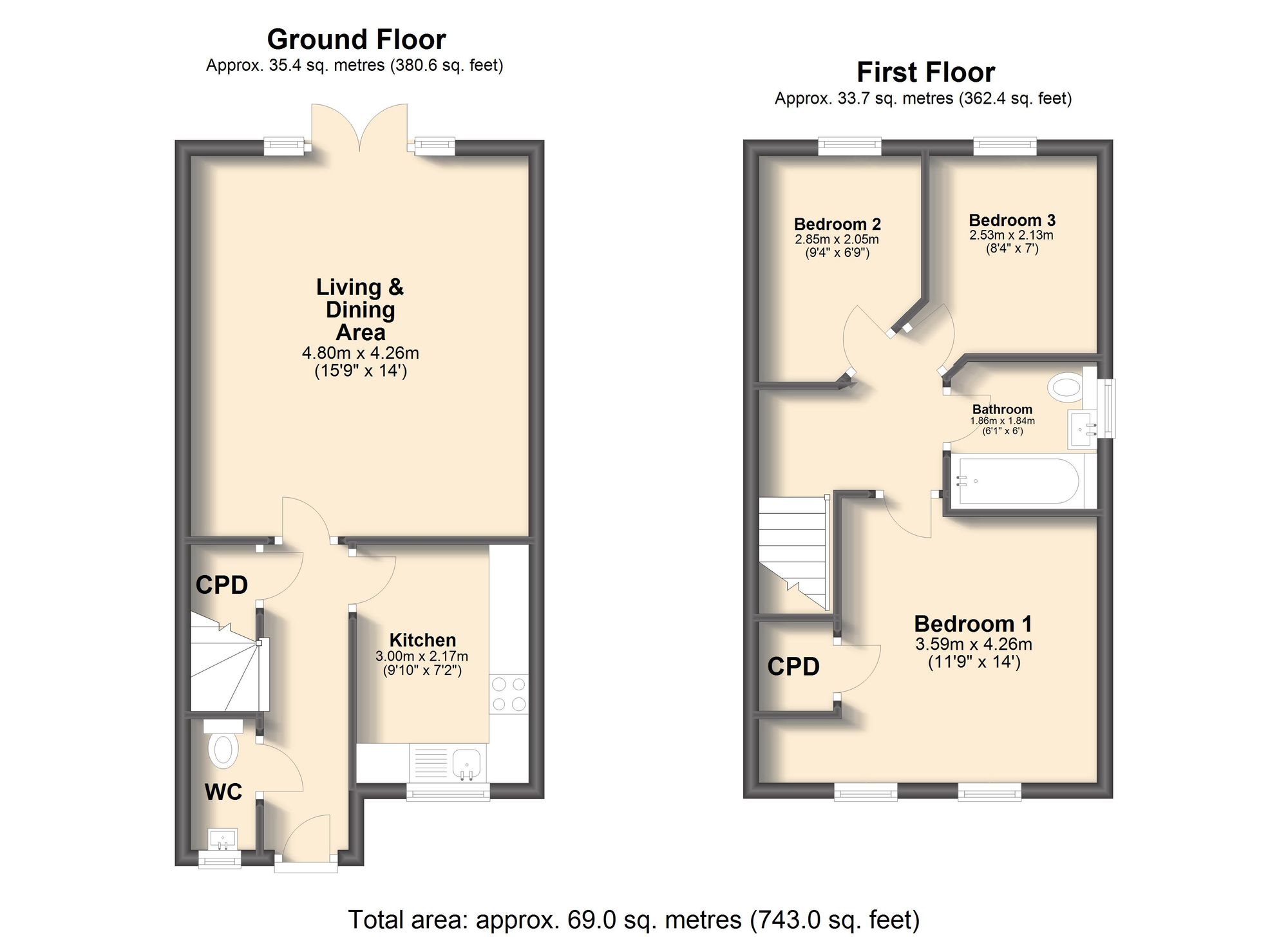 7 Juniper Close,, Chesterfield floorplan
