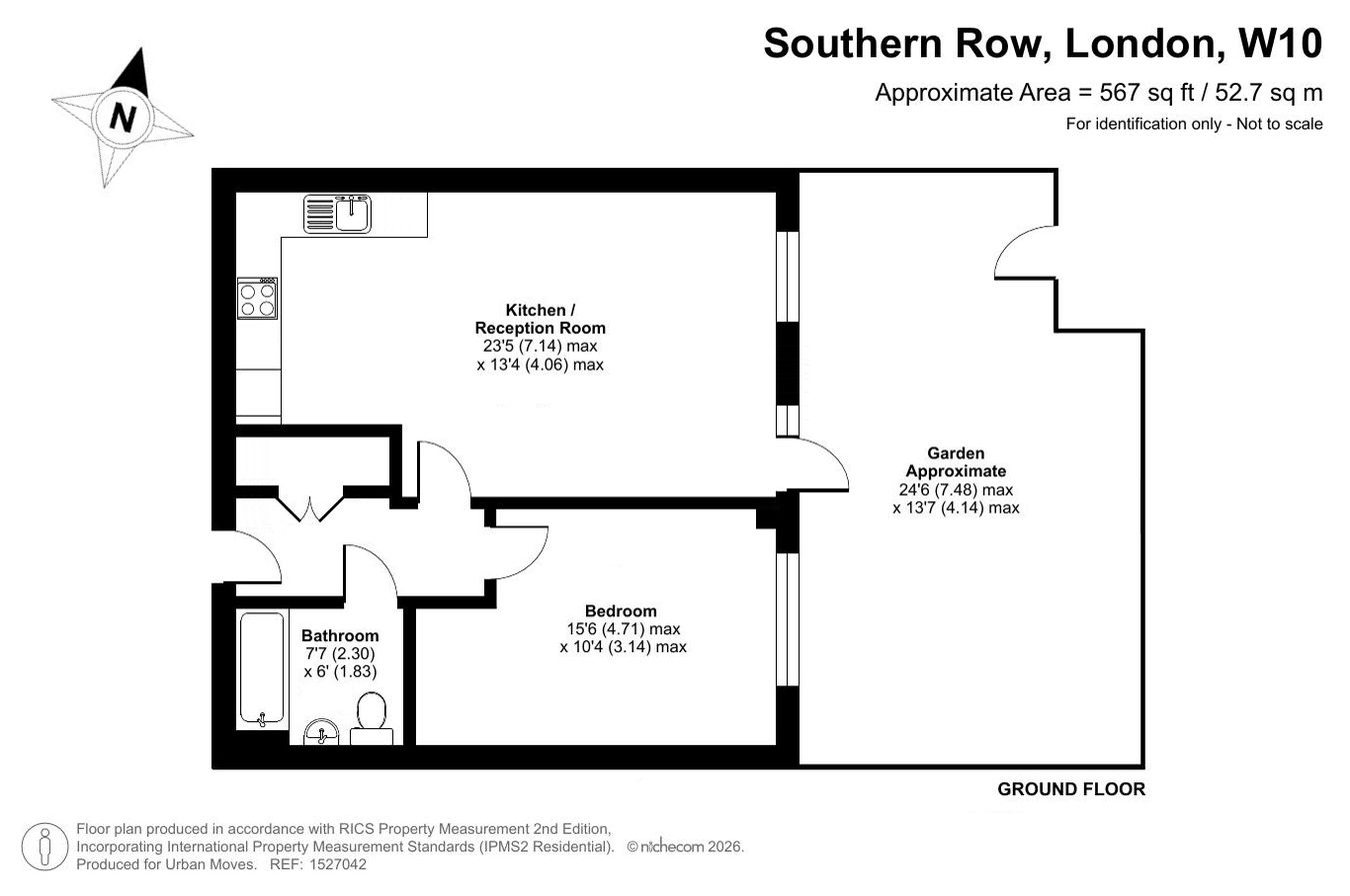 2, 84, Southern Row, London floorplan