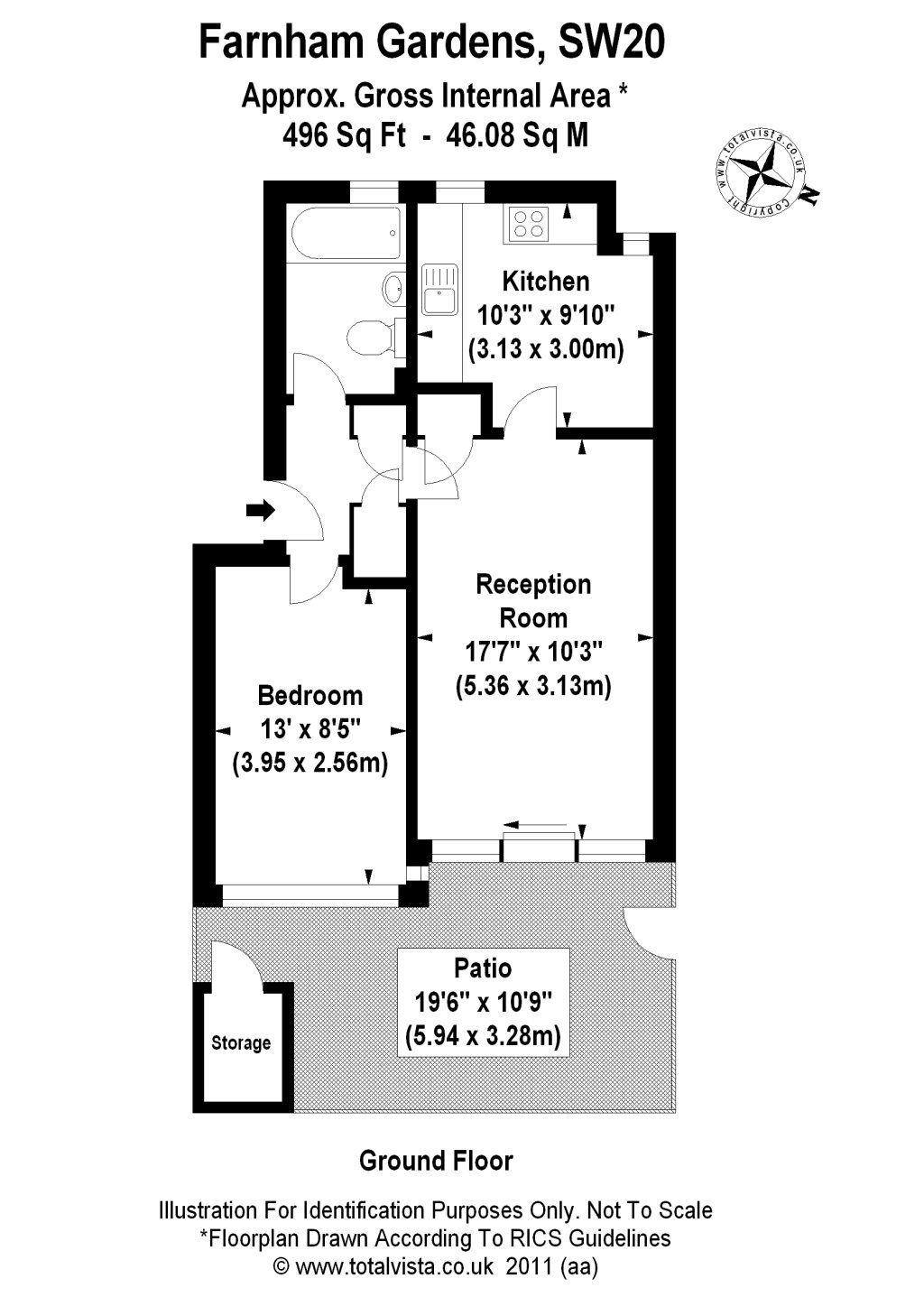 1 Bedrooms Flat to rent in Farnham Gardens, London SW20