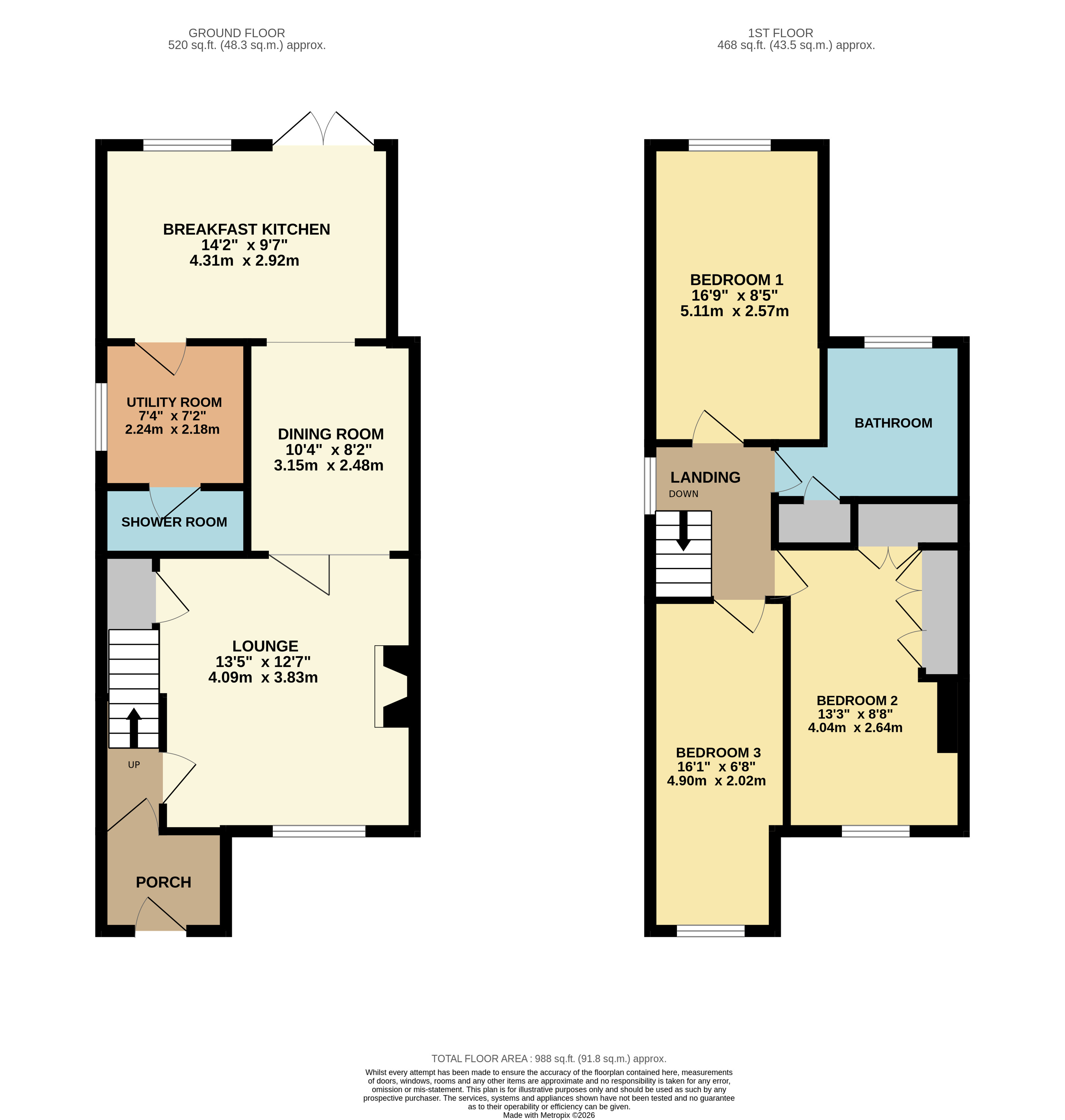 27, West Lea Crescent, Yeadon floorplan