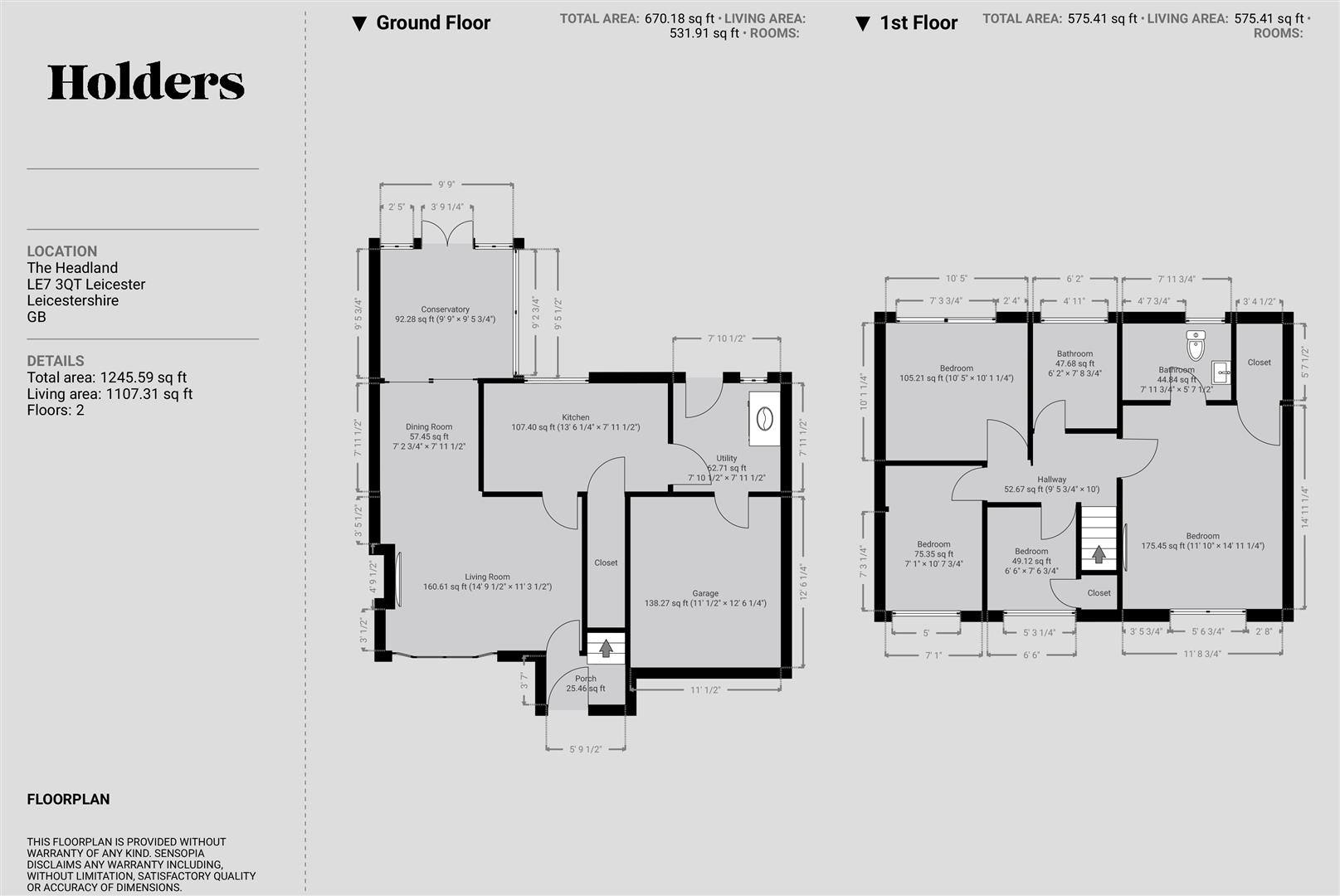 2, The Headland, Leicester floorplan