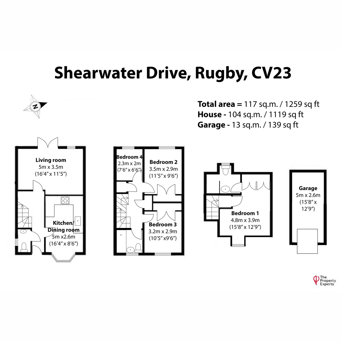 19, Shearwater Drive, Rugby floorplan