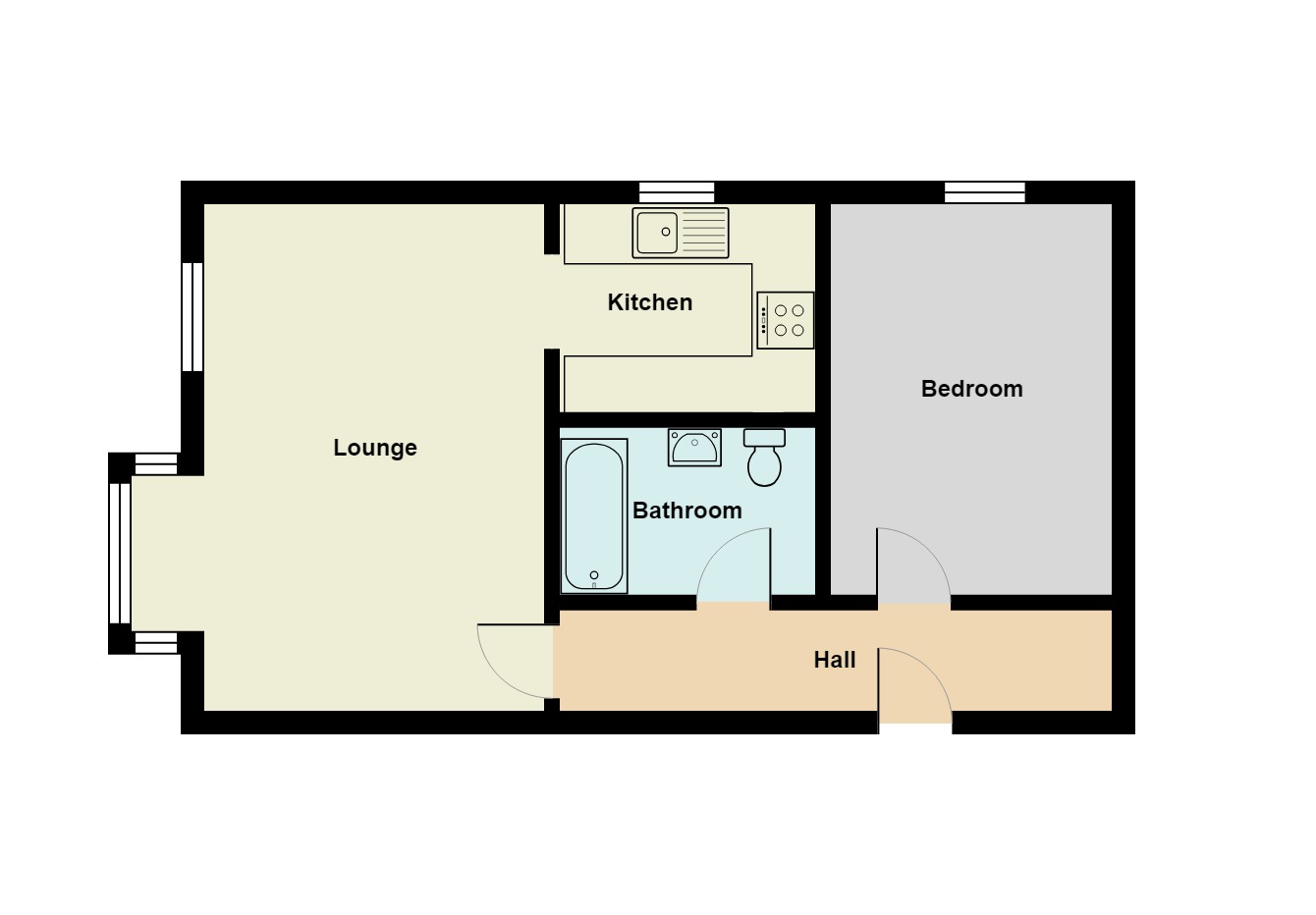 1 Bedrooms Flat for sale in Hollin Court, Crawley RH10