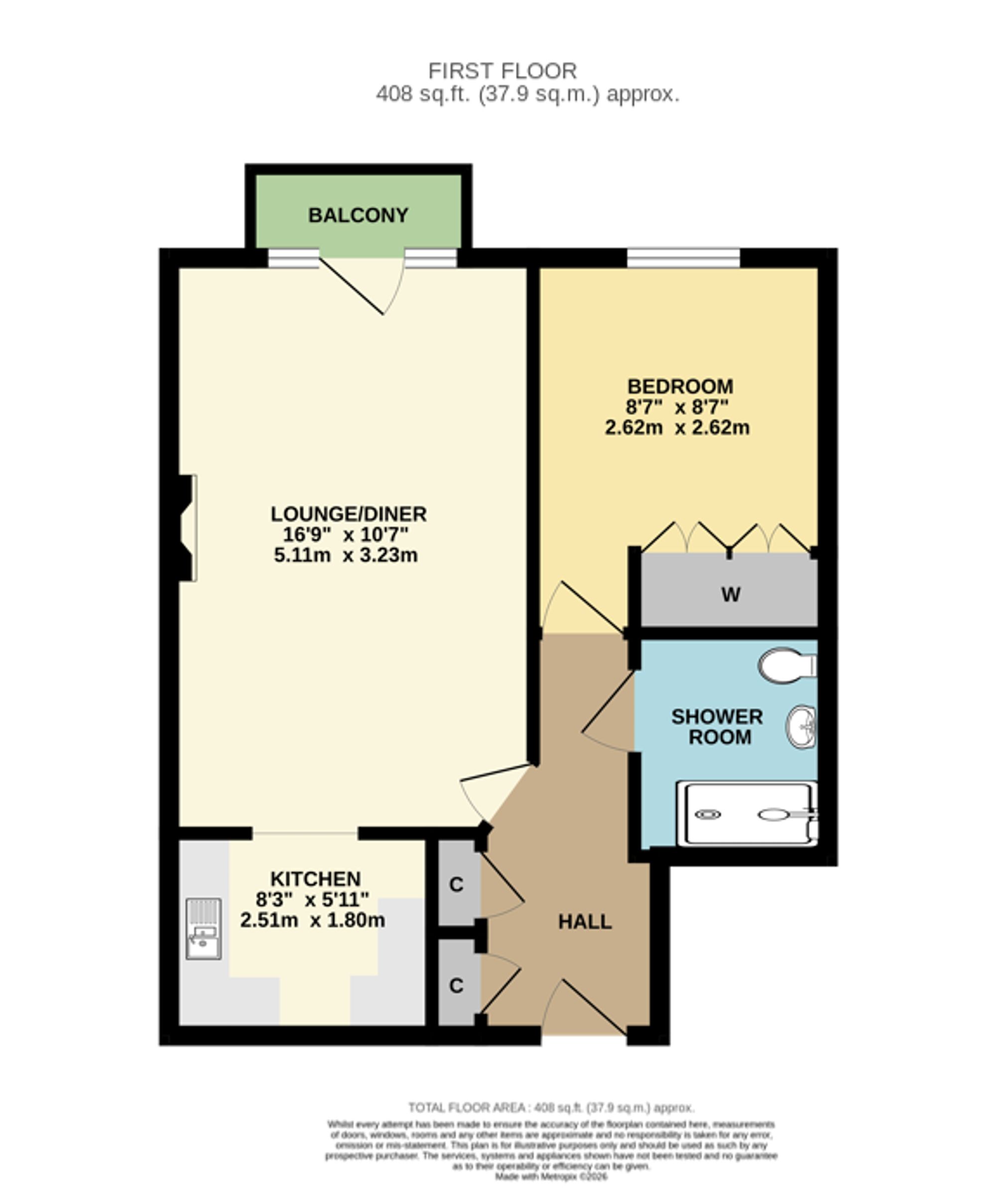 Flat 15, Willow Mead Wildern Lane, Southampton floorplan