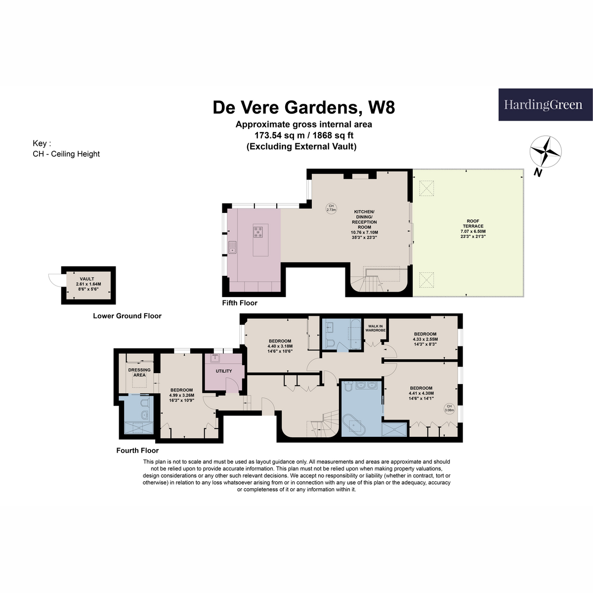Flat Flat 12, 25, De Vere Gardens, London floorplan