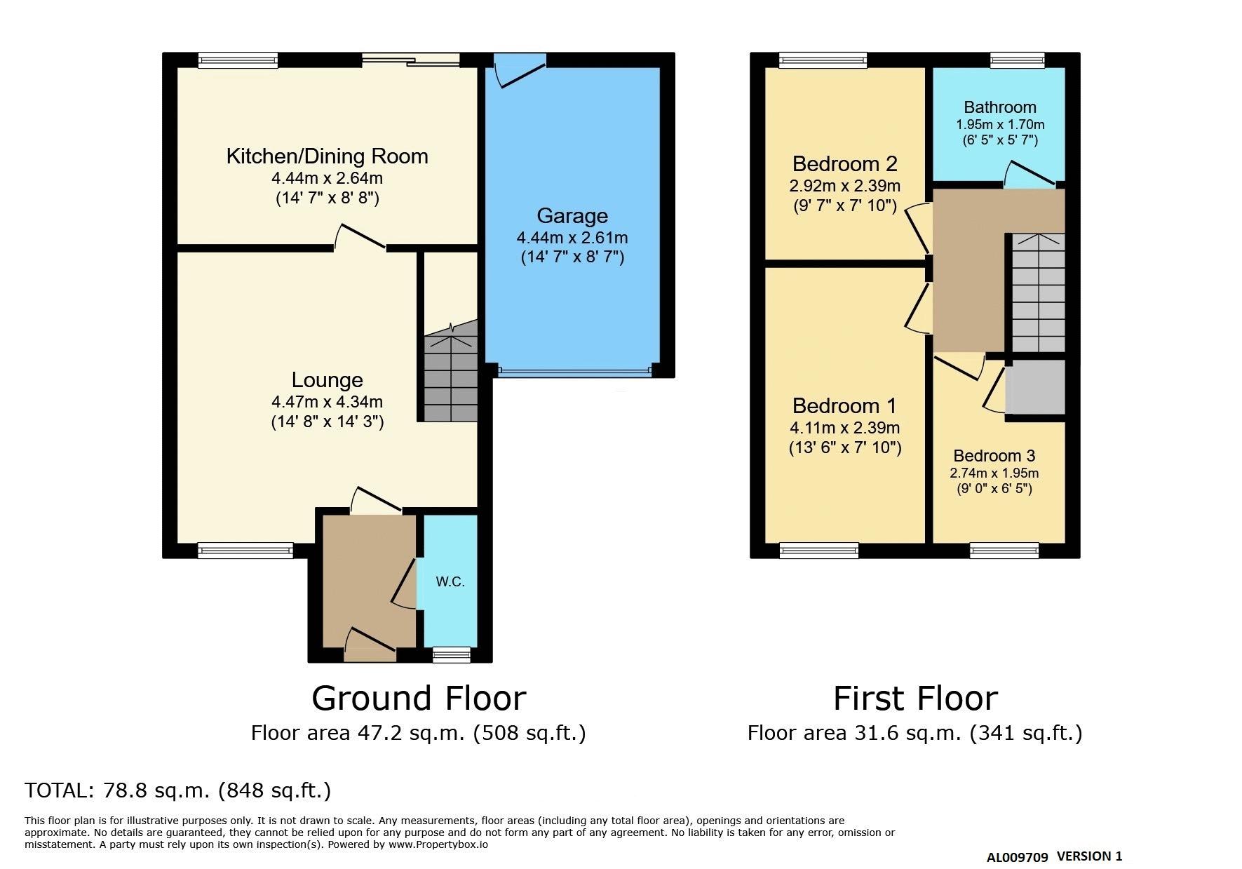 60, Kings Field, Seahouses floorplan