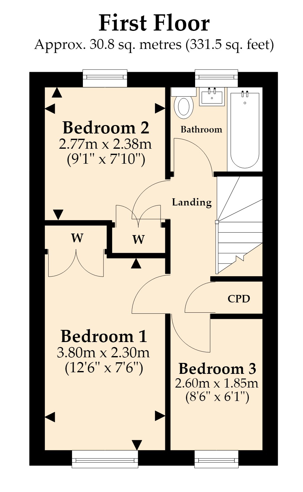 32, Bay Close, Wimborne floorplan