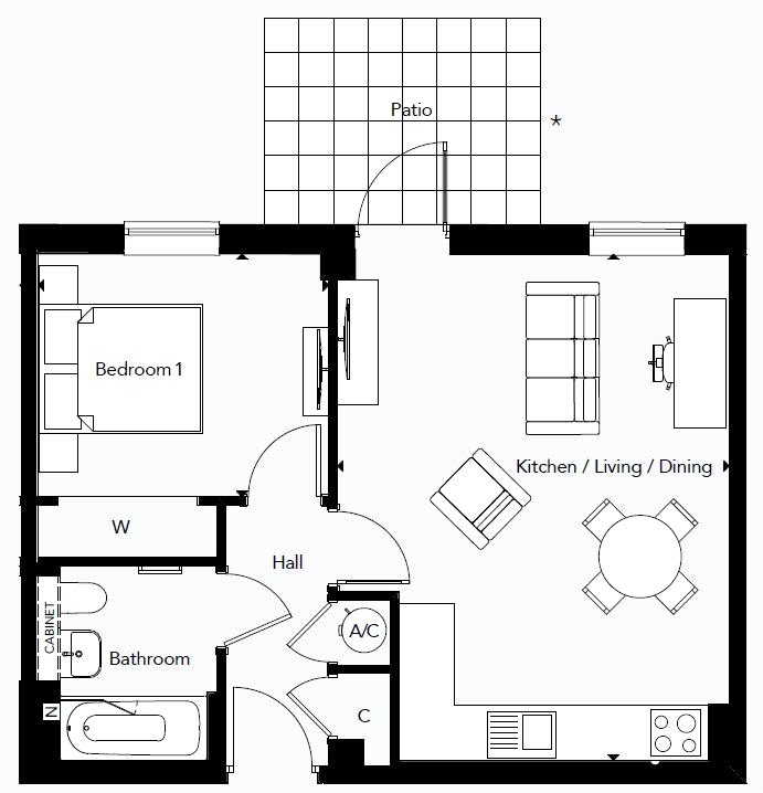 Farnham Lane, Farnham Royal, Slough SL2, 1 bedroom flat for sale