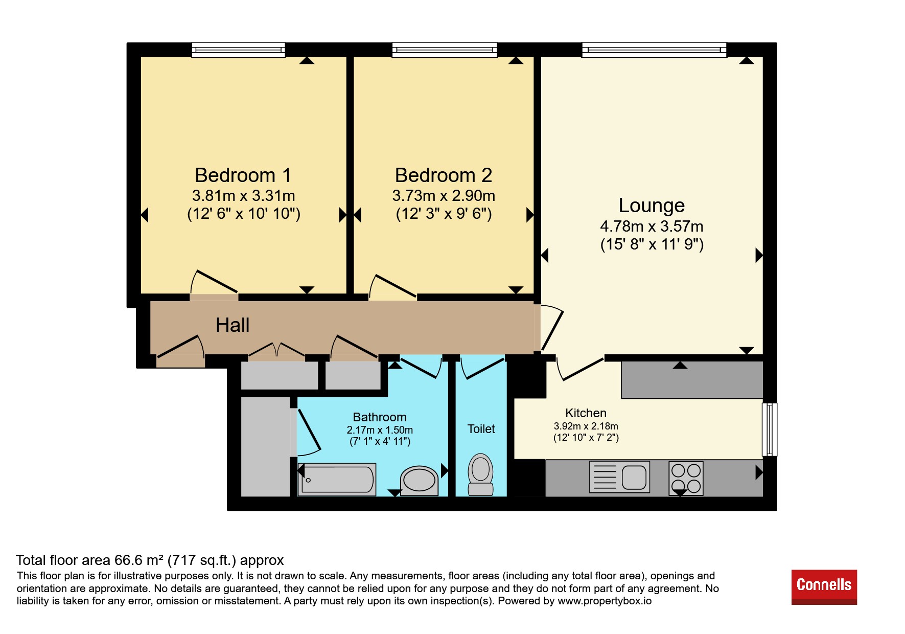 Flat 8, Champney, St. Cecilia Close, Kidderminster floorplan