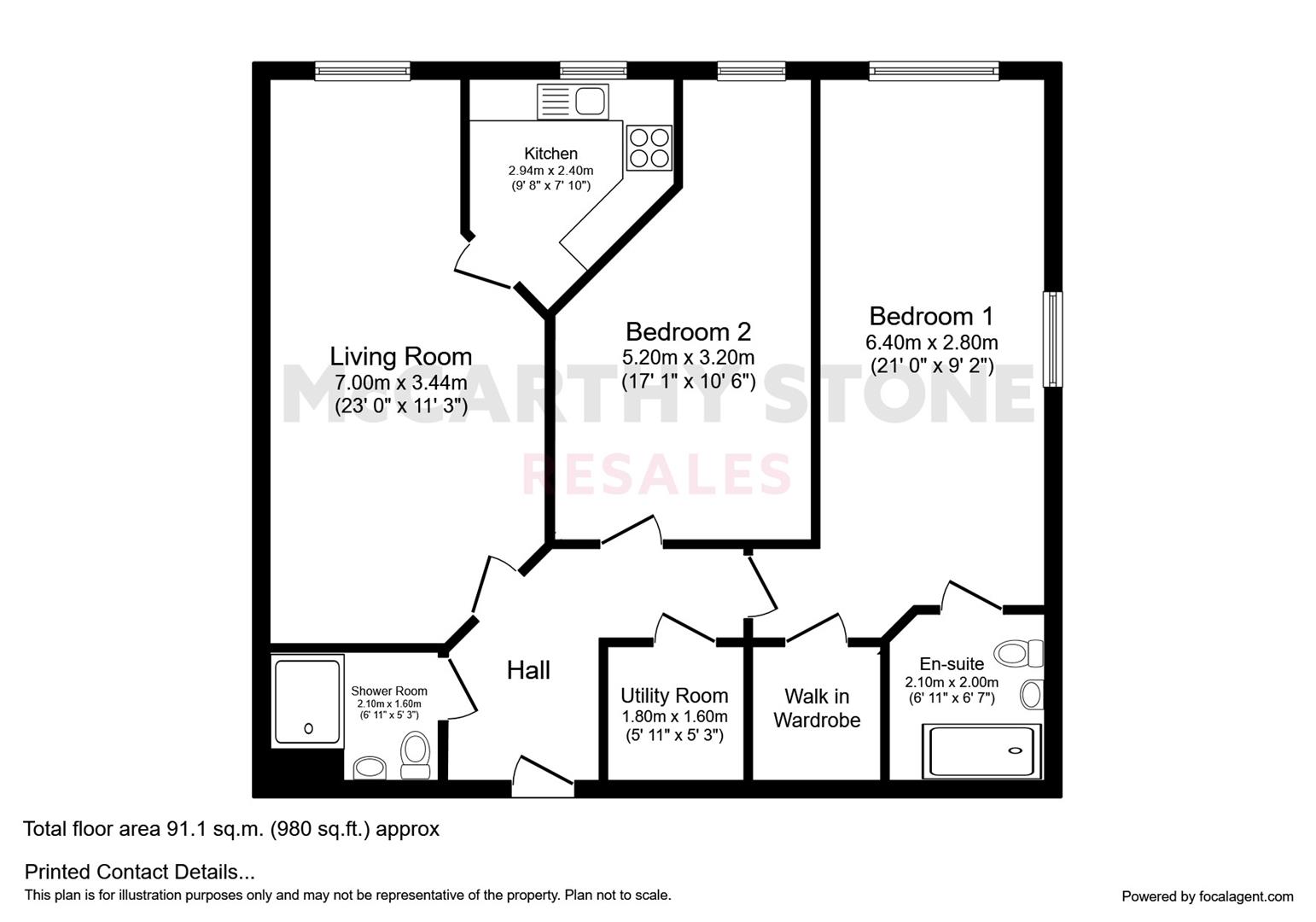 Summerfield Place, Wenlock Road, Shrewsbury SY2, 2 bedroom property for