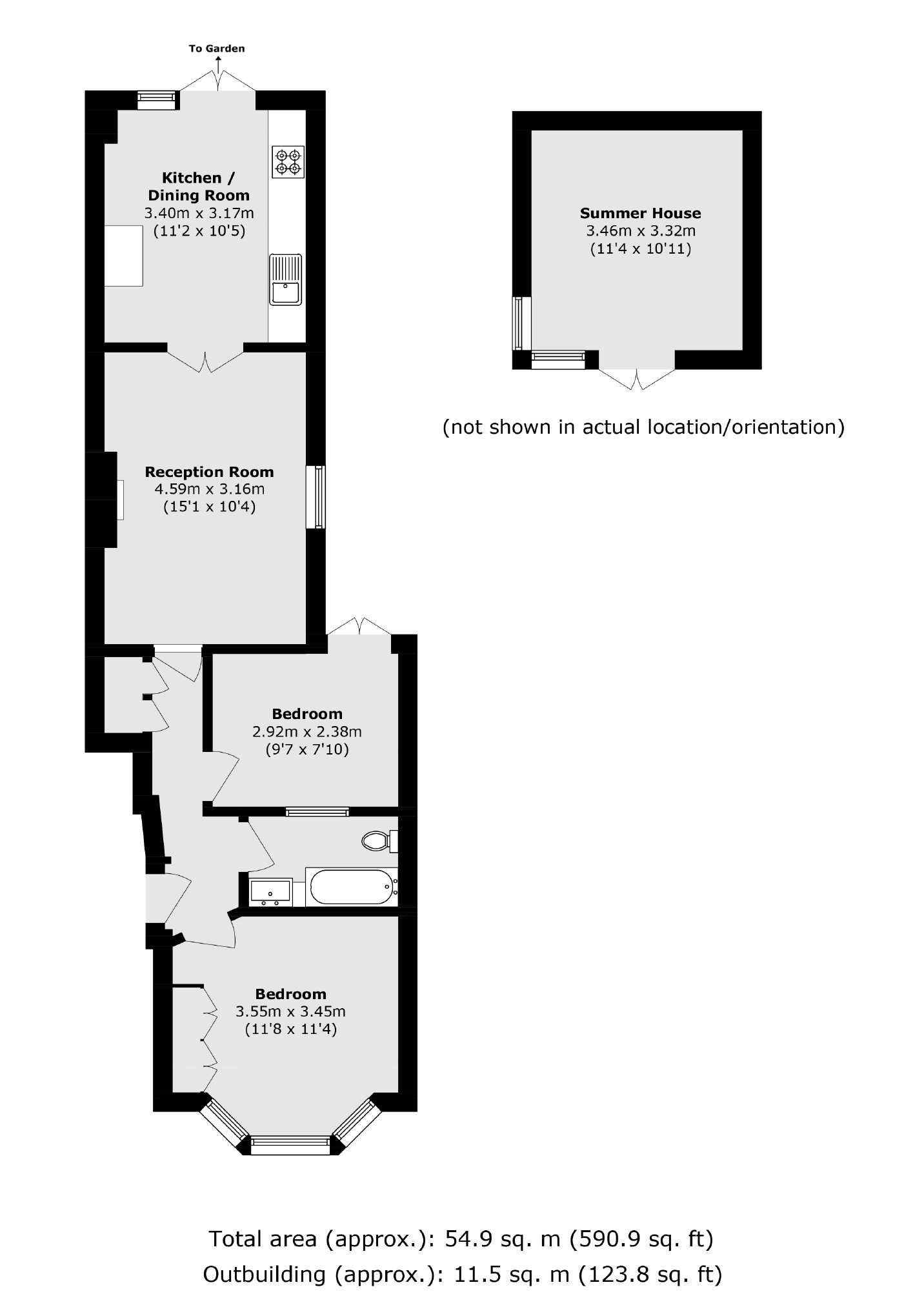 Ground Floor Flat, 68, St. Kilda Road, London floorplan