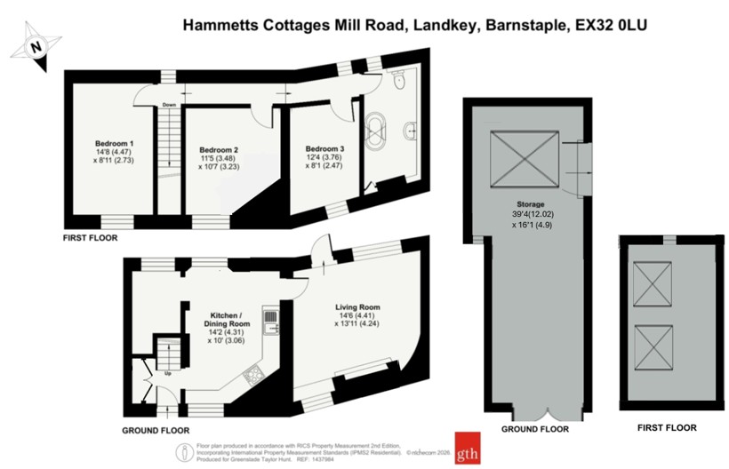 2 Hammetts Cottages,, Mill Road, Barnstaple floorplan