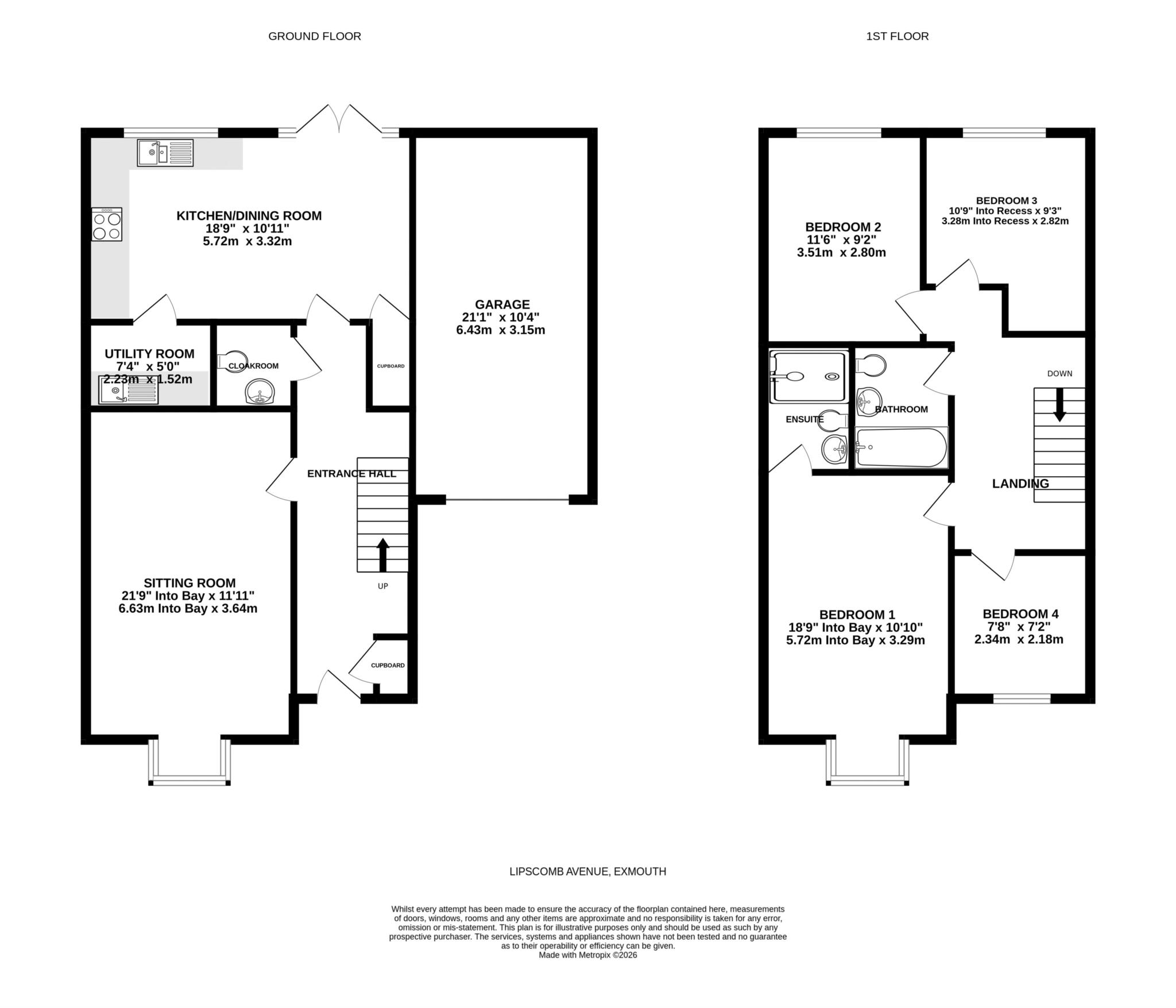 28, Lipscomb Avenue, Exmouth floorplan