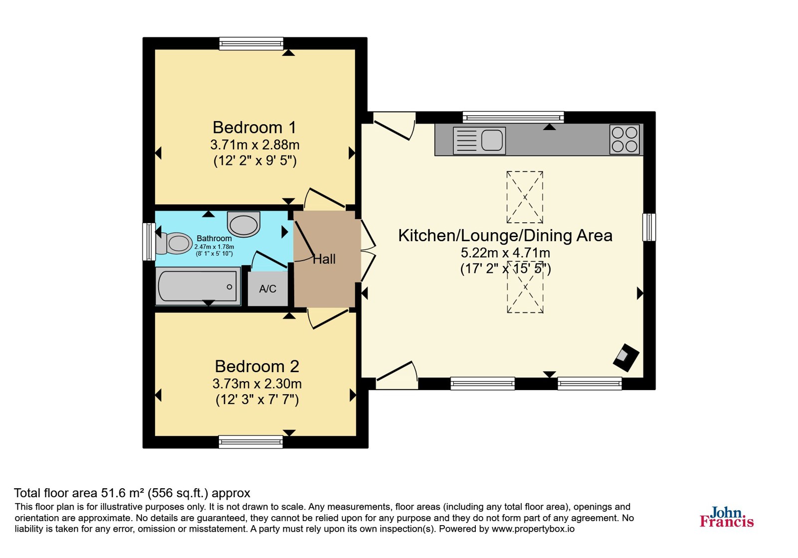 Chalet 22, Ferry Point,, Llansteffan, Carmarthenshire floorplan