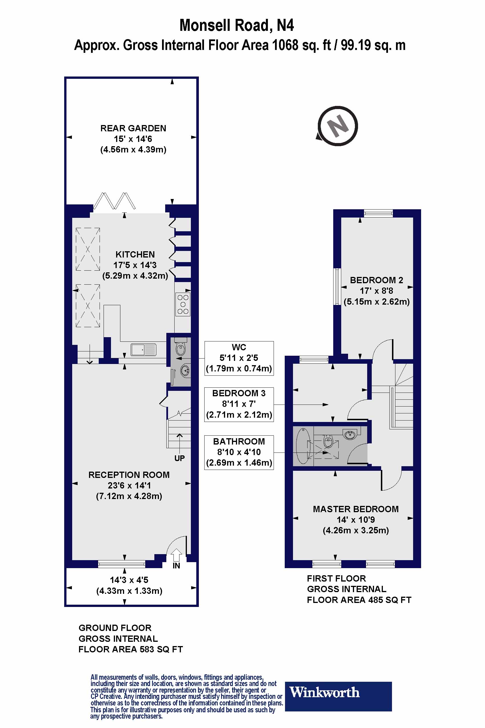 3 Bedrooms Terraced house for sale in Monsell Road, London N4