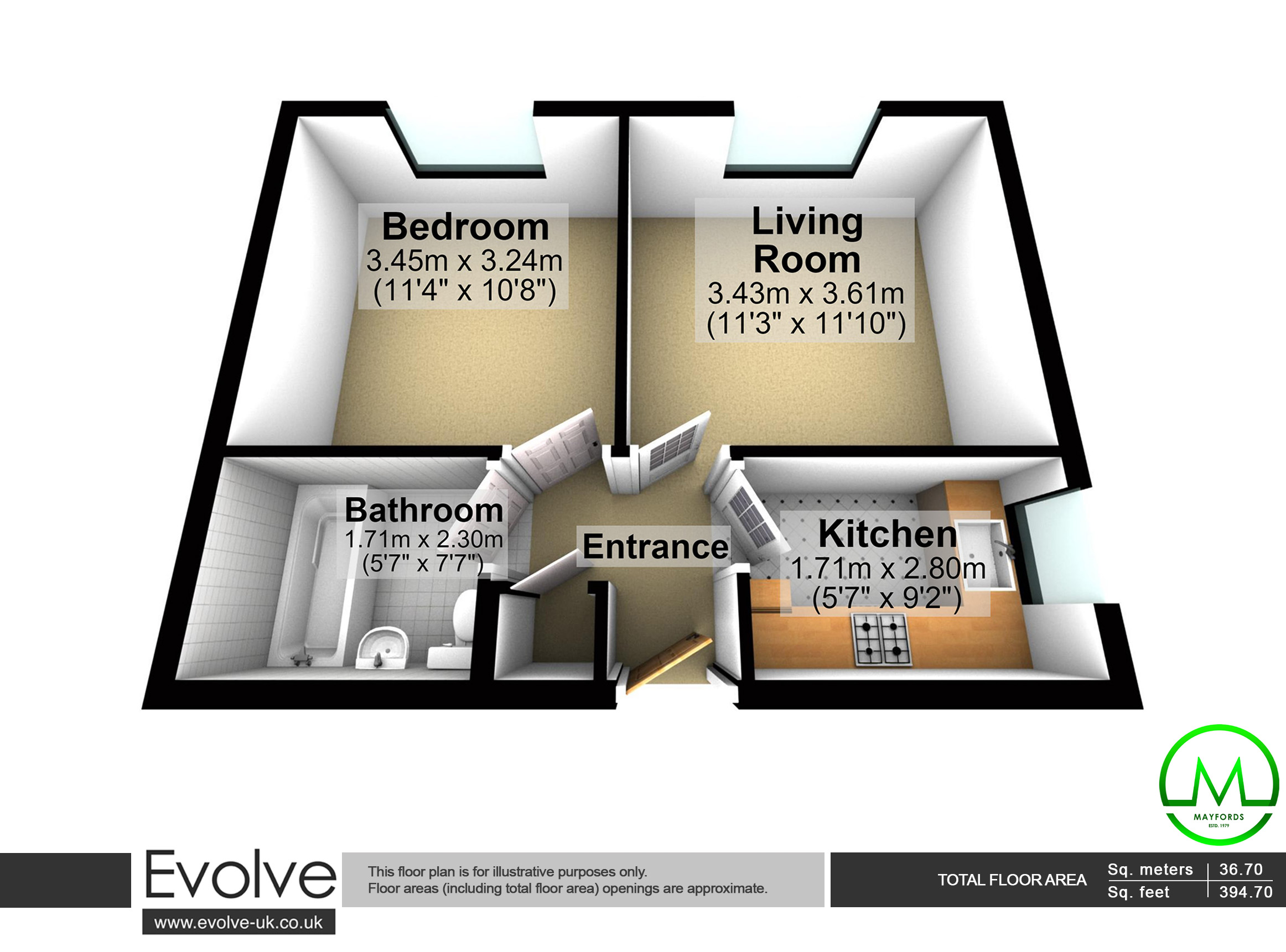 Flat 7 Elizabeth Mews, 122, Headstone Road, HARROW floorplan