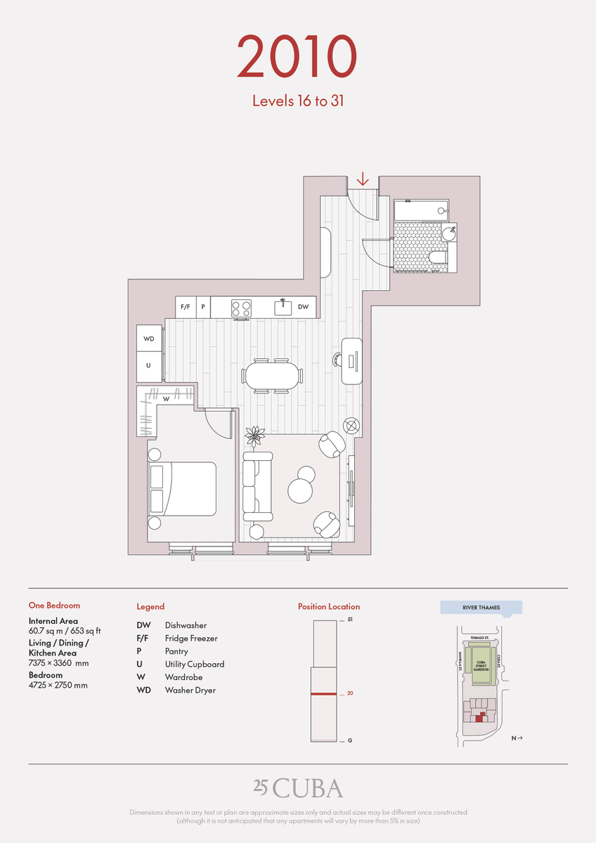 25 Cuba, Canary Wharf, London, E14, 25 Cuba, Canary Wharf, London, E14, London floorplan