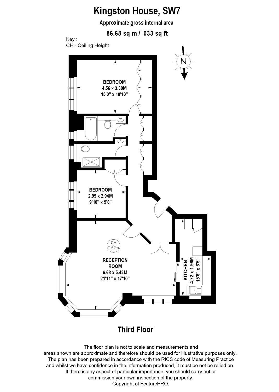 2 Bedrooms Flat to rent in Kingston House East, Prince's Gate, London SW7