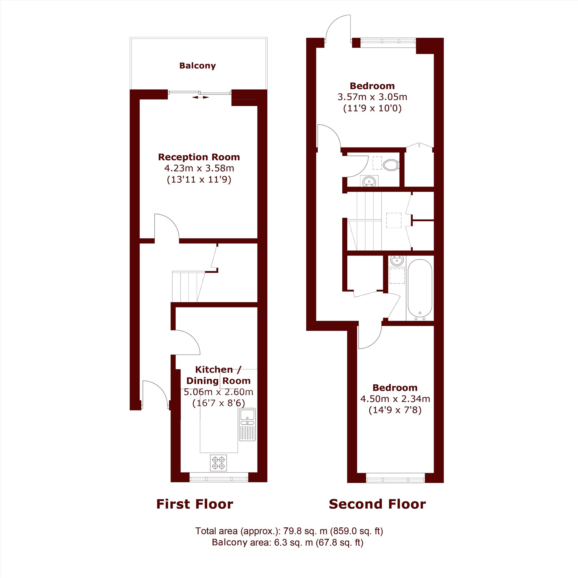 Flat 22, James Stewart House, Dyne Road, London floorplan