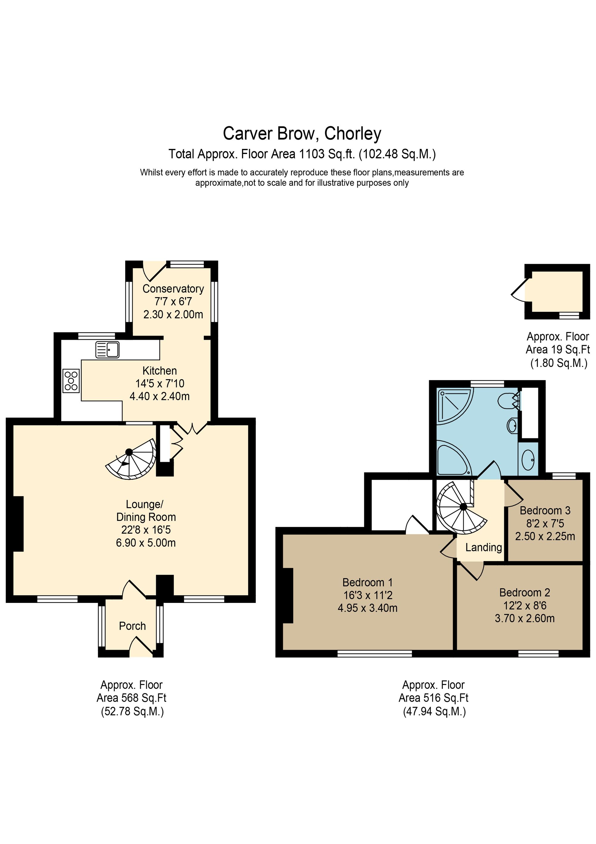 2 Carver Brow, Preston floorplan