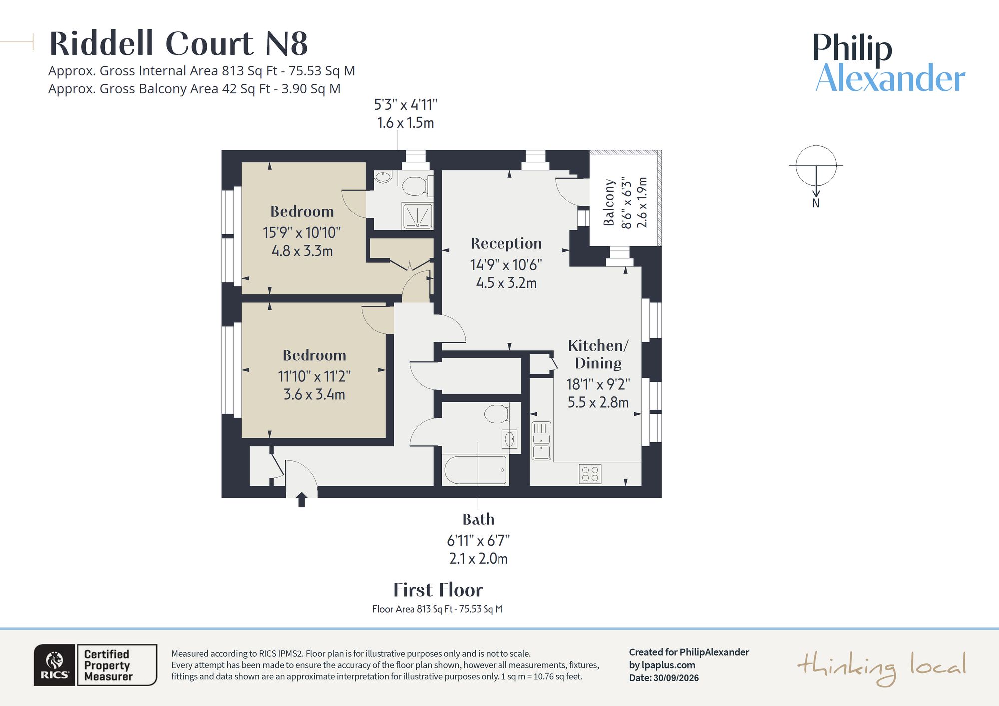 1 Riddell Court Campsbourne Road, London floorplan