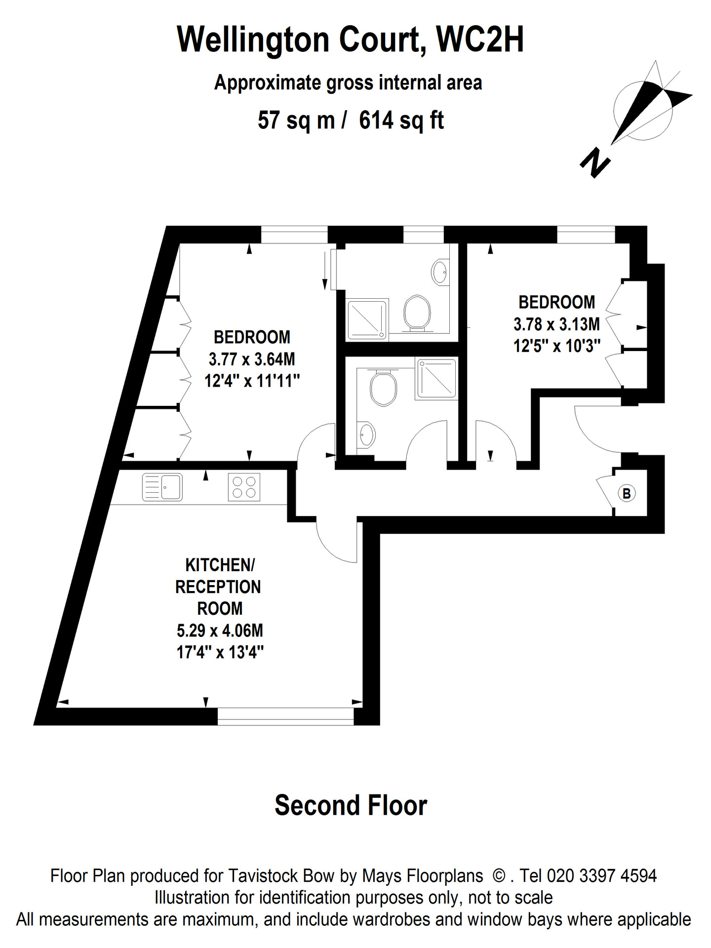 Flat 1 Wellington Court, 6 Shelton Street, Covent Garden floorplan