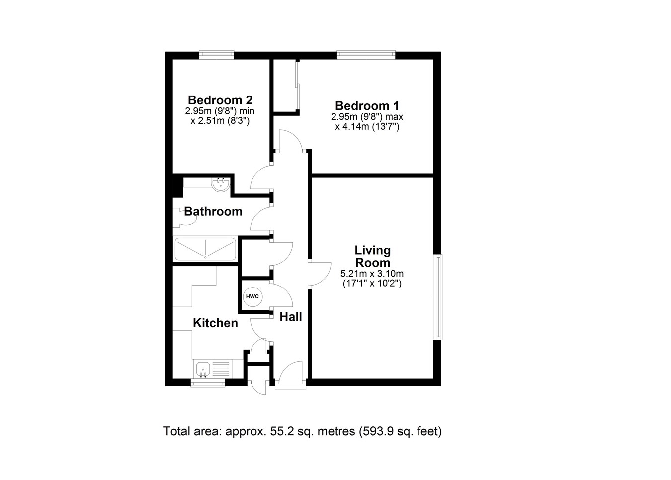 The Mews, Norton Road, Letchworth Garden City SG6, 2 bedroom property