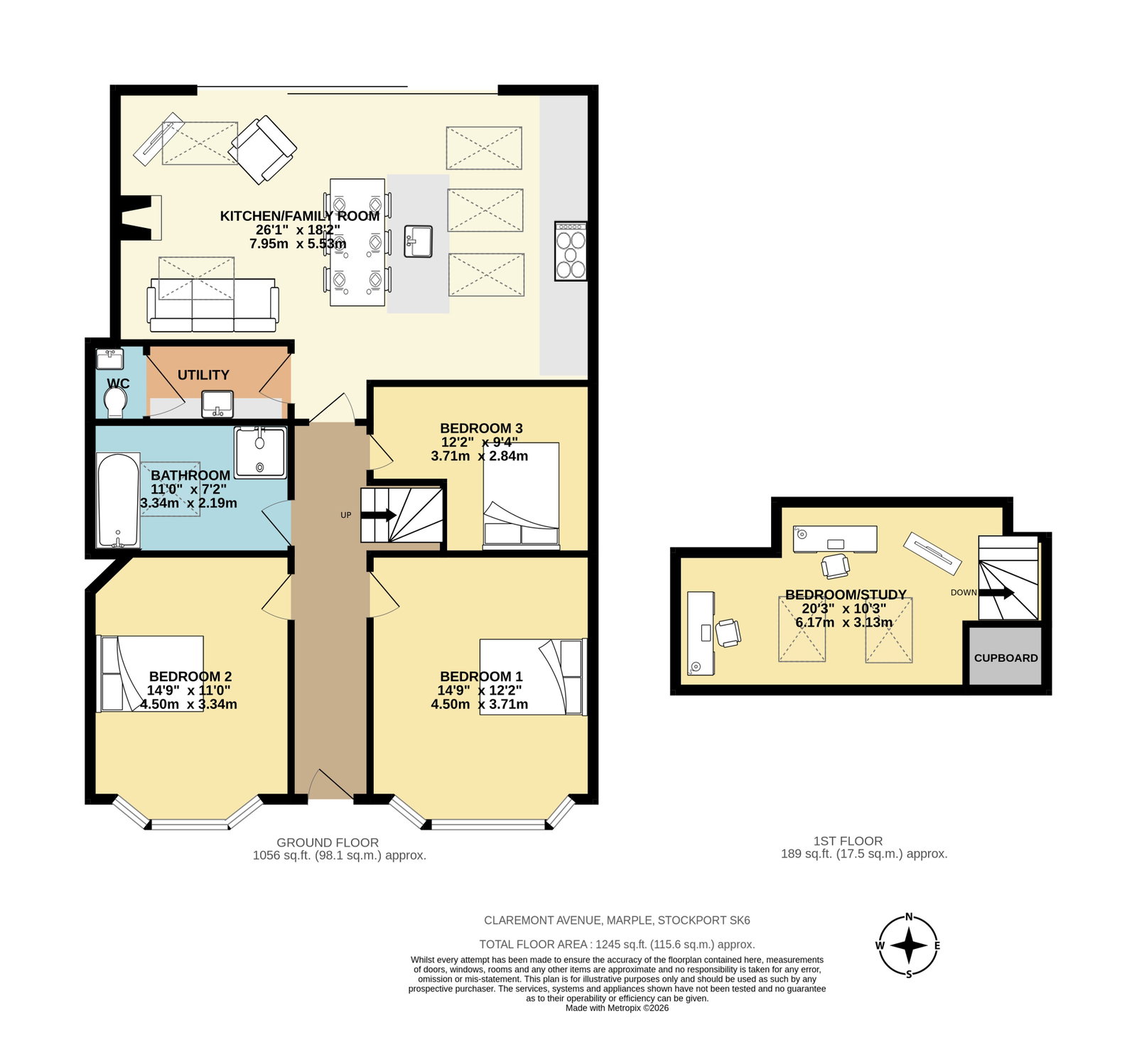 56, Claremont Avenue, Stockport floorplan