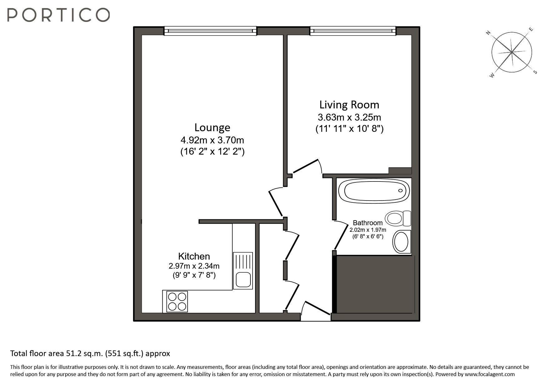 Flat 14, Academy Court, 34, Glengall Road NW6, London floorplan