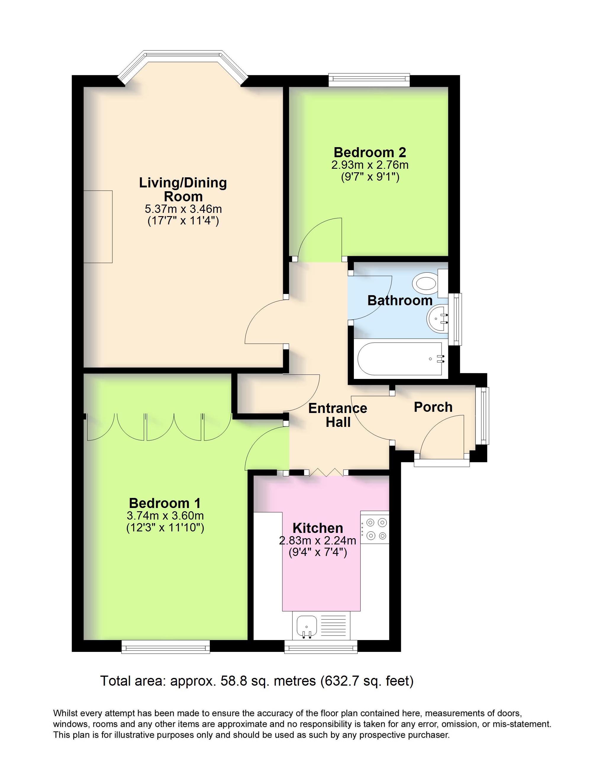 6, Sandringham Court, Lancing floorplan