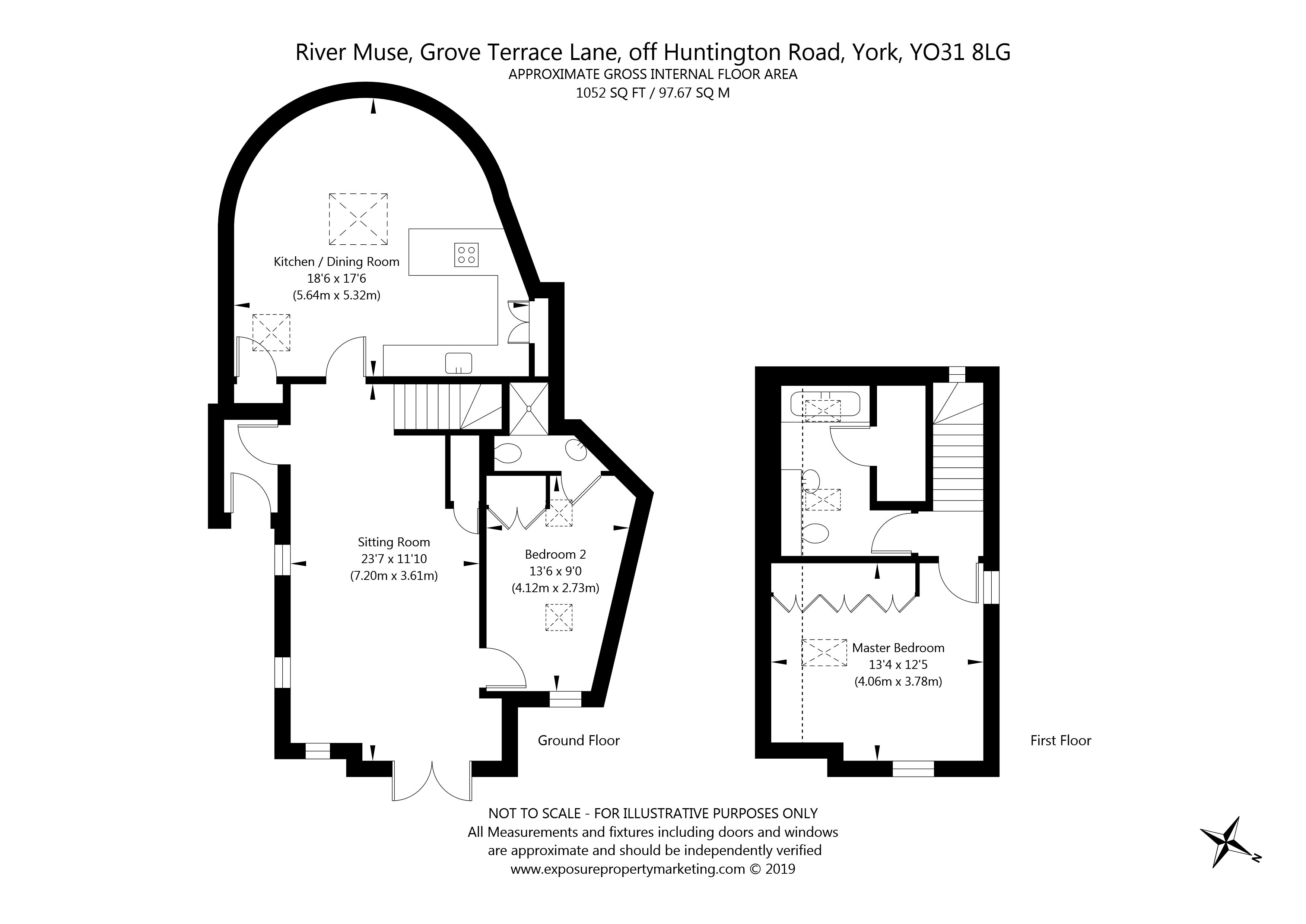 2 Bedrooms Detached house for sale in River Muse, Grove Terrace Lane, York YO31