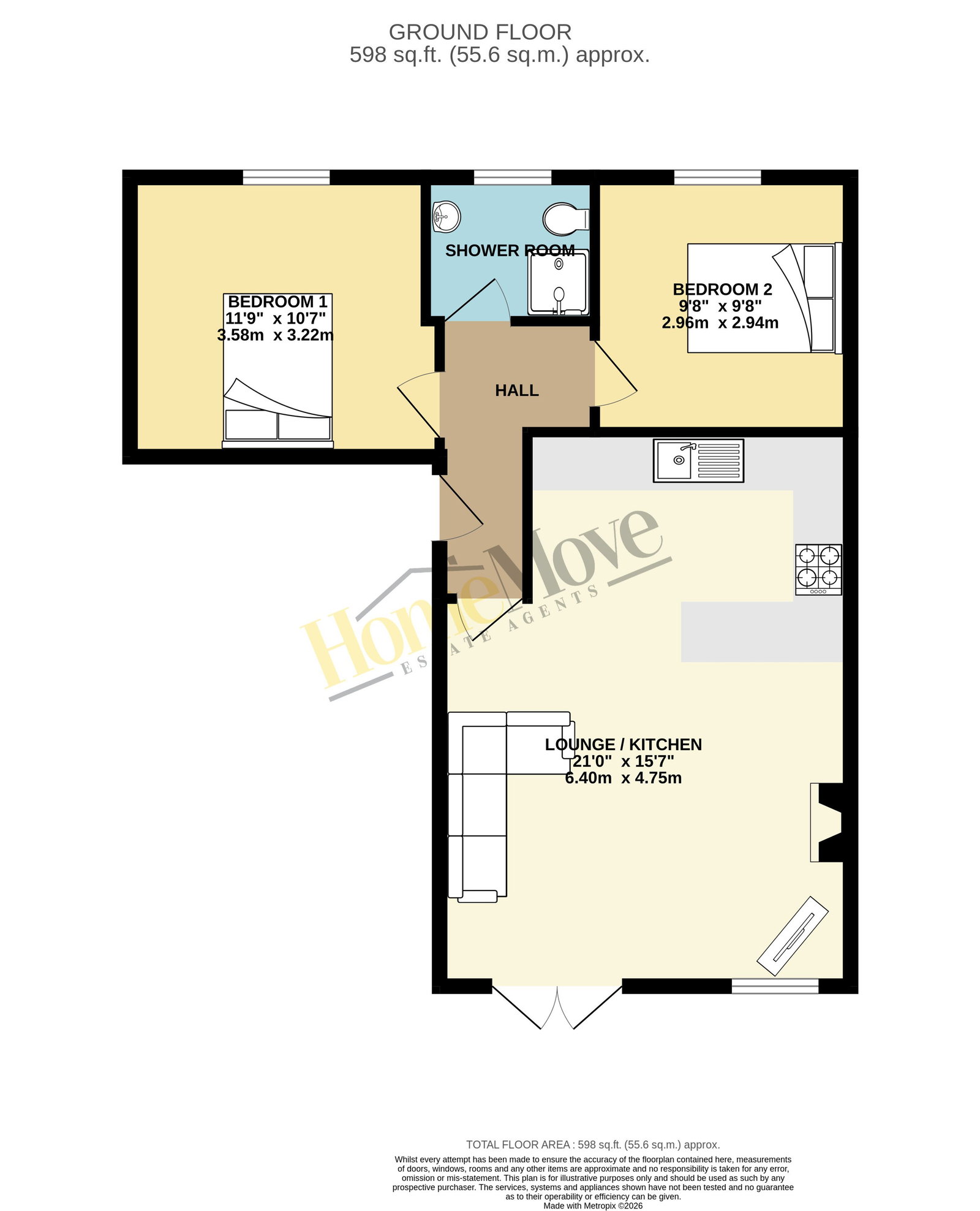 4, Scotts Close, Skegness floorplan