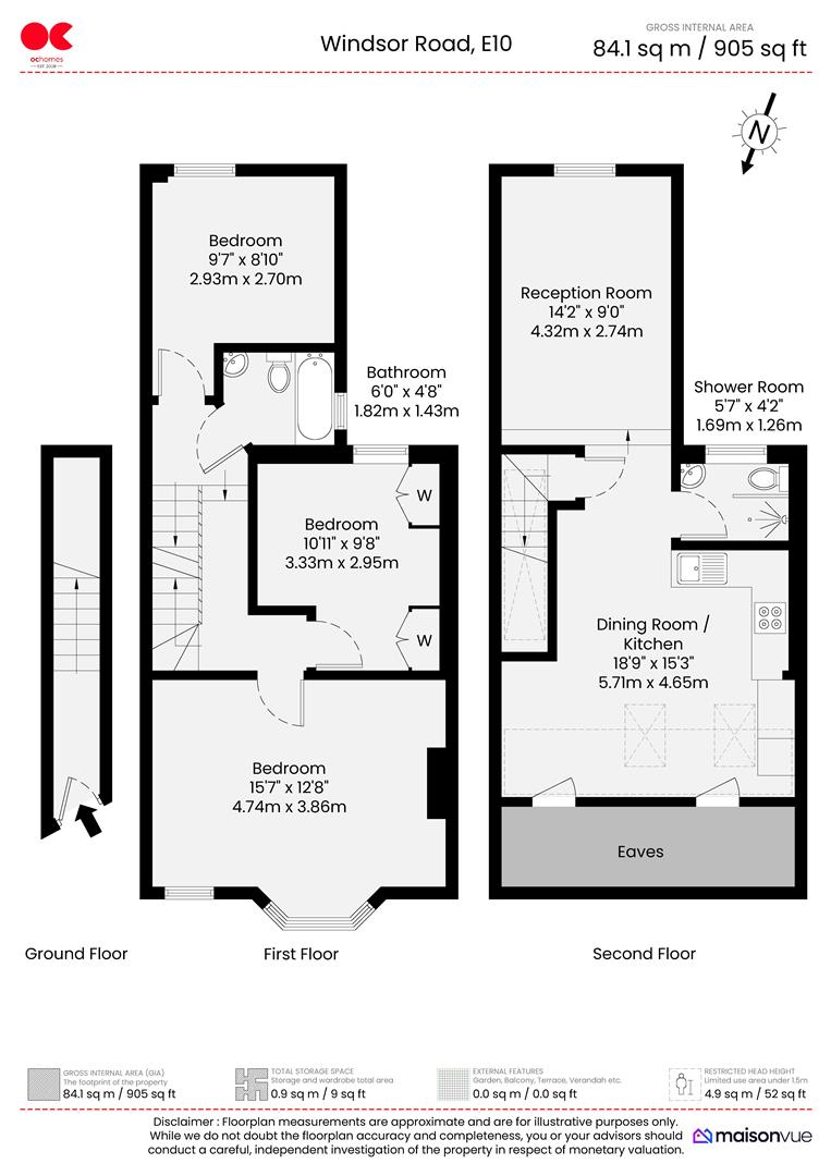 First Floor Flat, 49, Windsor Road, Leyton floorplan