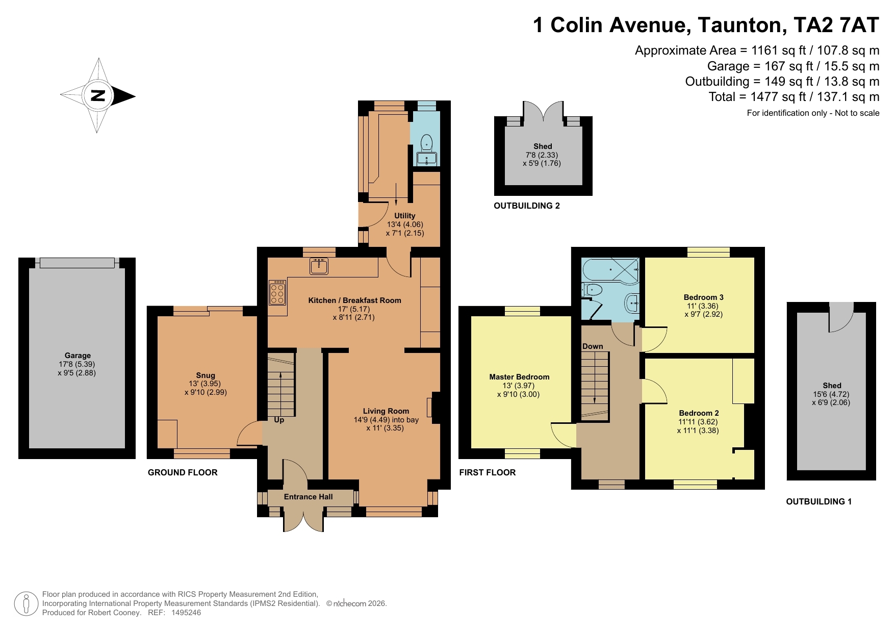 1 Colin Avenue, Taunton floorplan