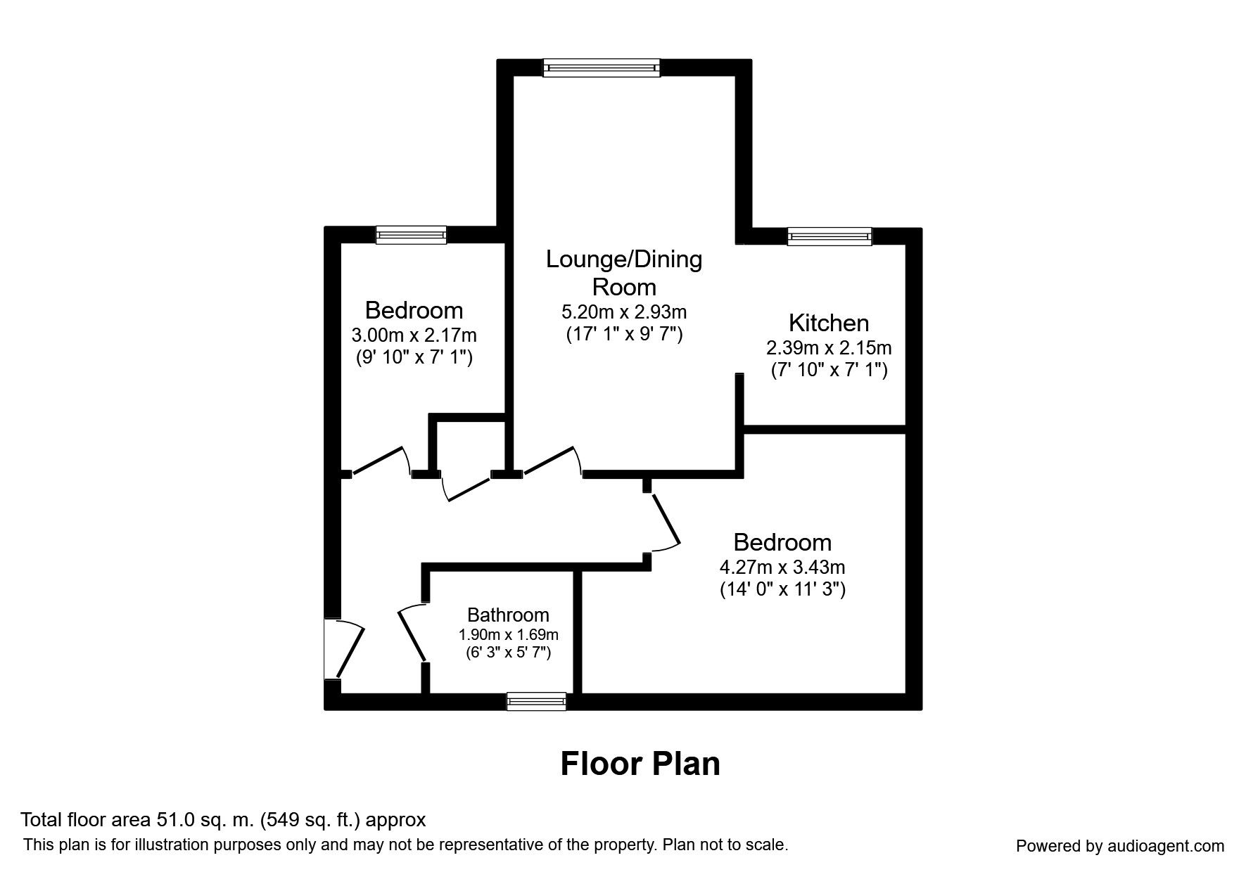 2 Bedrooms Flat to rent in Royal Drive, Fulwood, Preston PR2