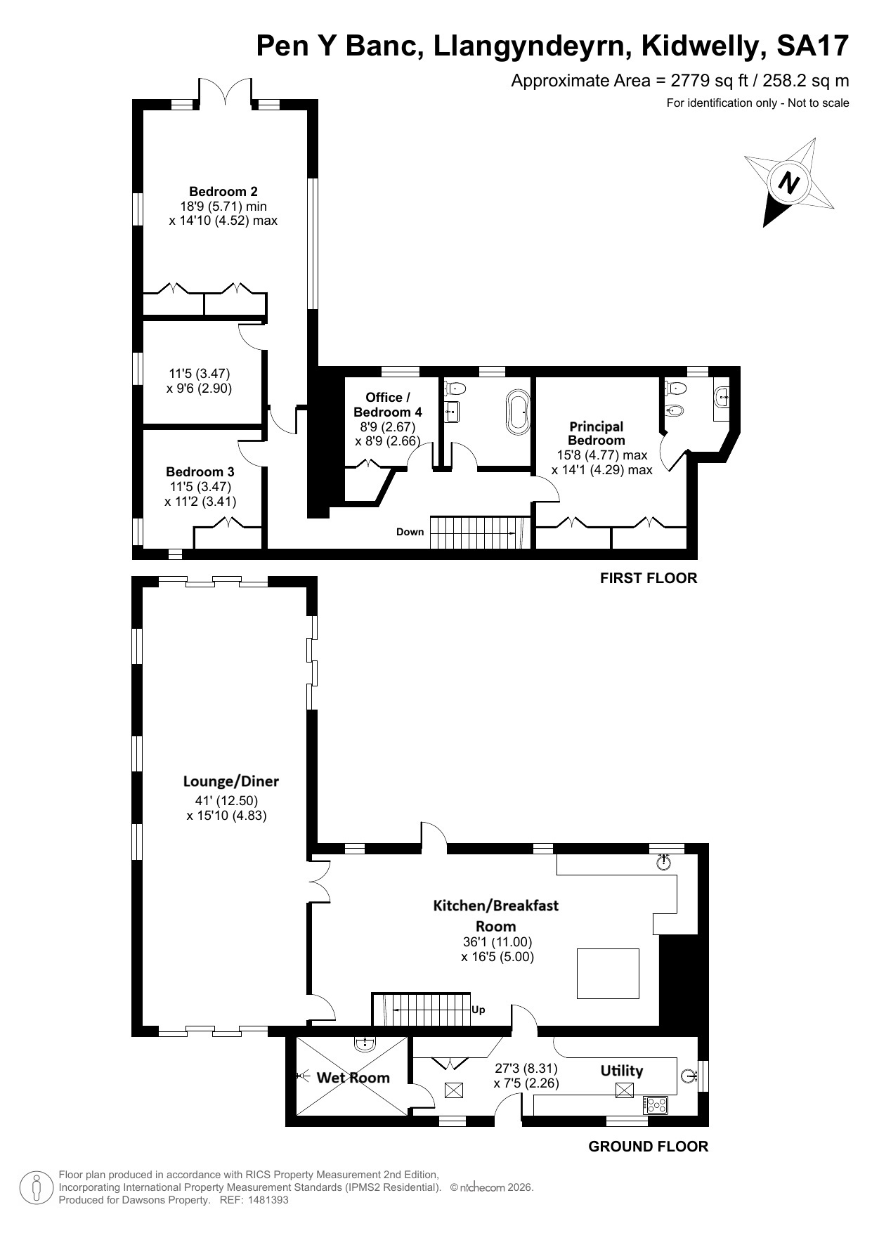 Pen Y Banc, Llangyndeyrn, Kidwelly floorplan