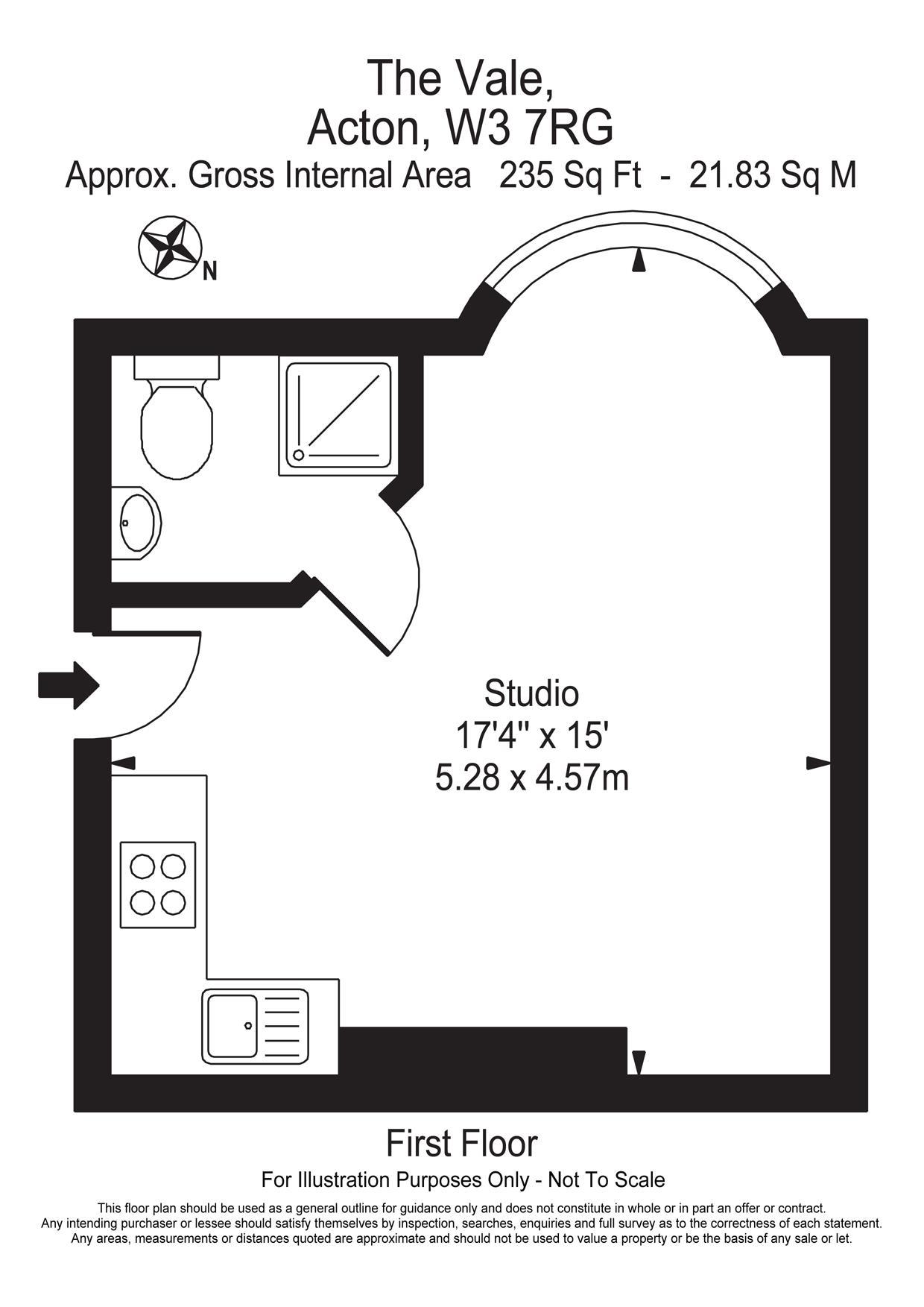 Flat 3, The Vale, London floorplan