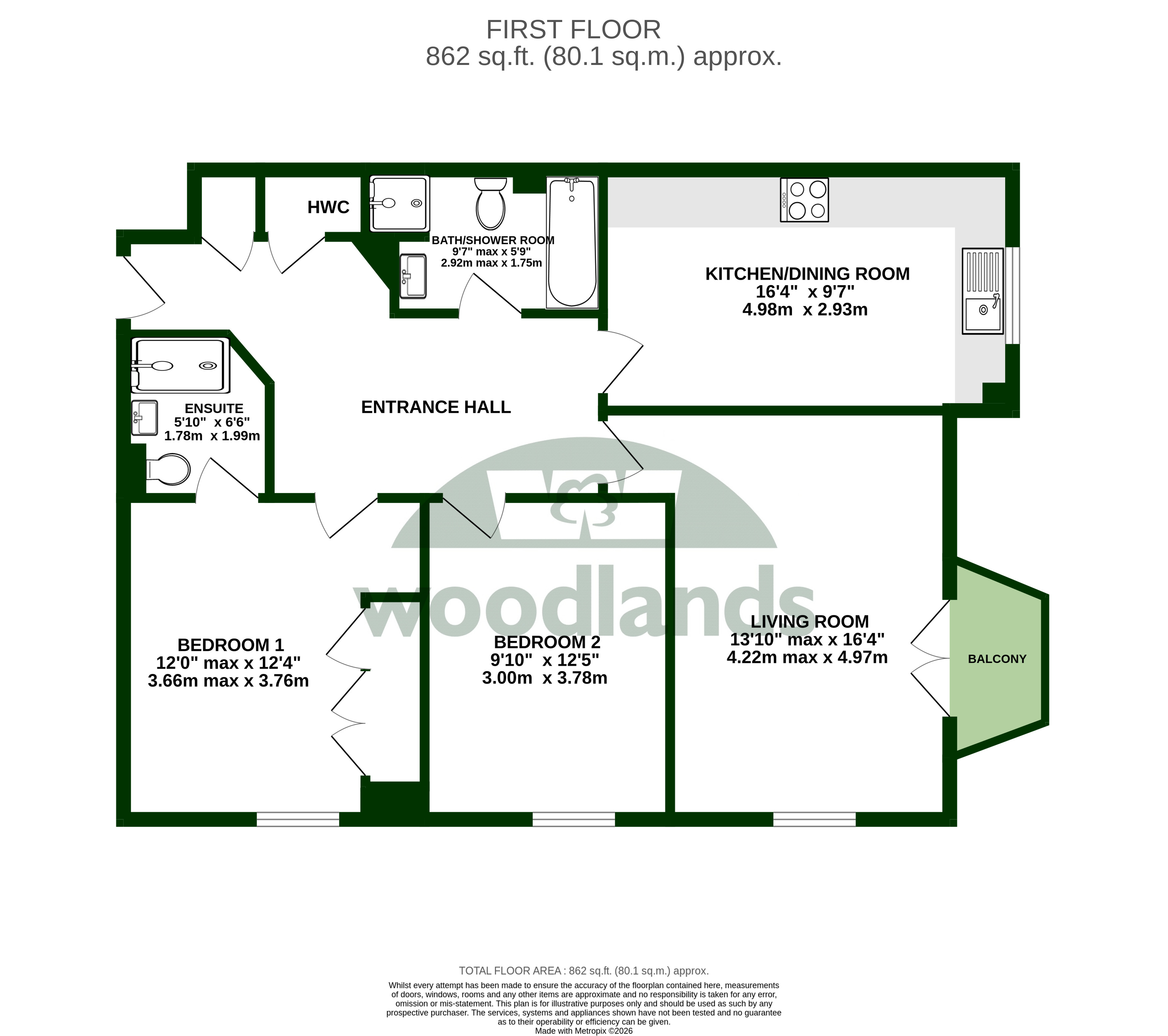 7, Potter's Place, Horsham floorplan