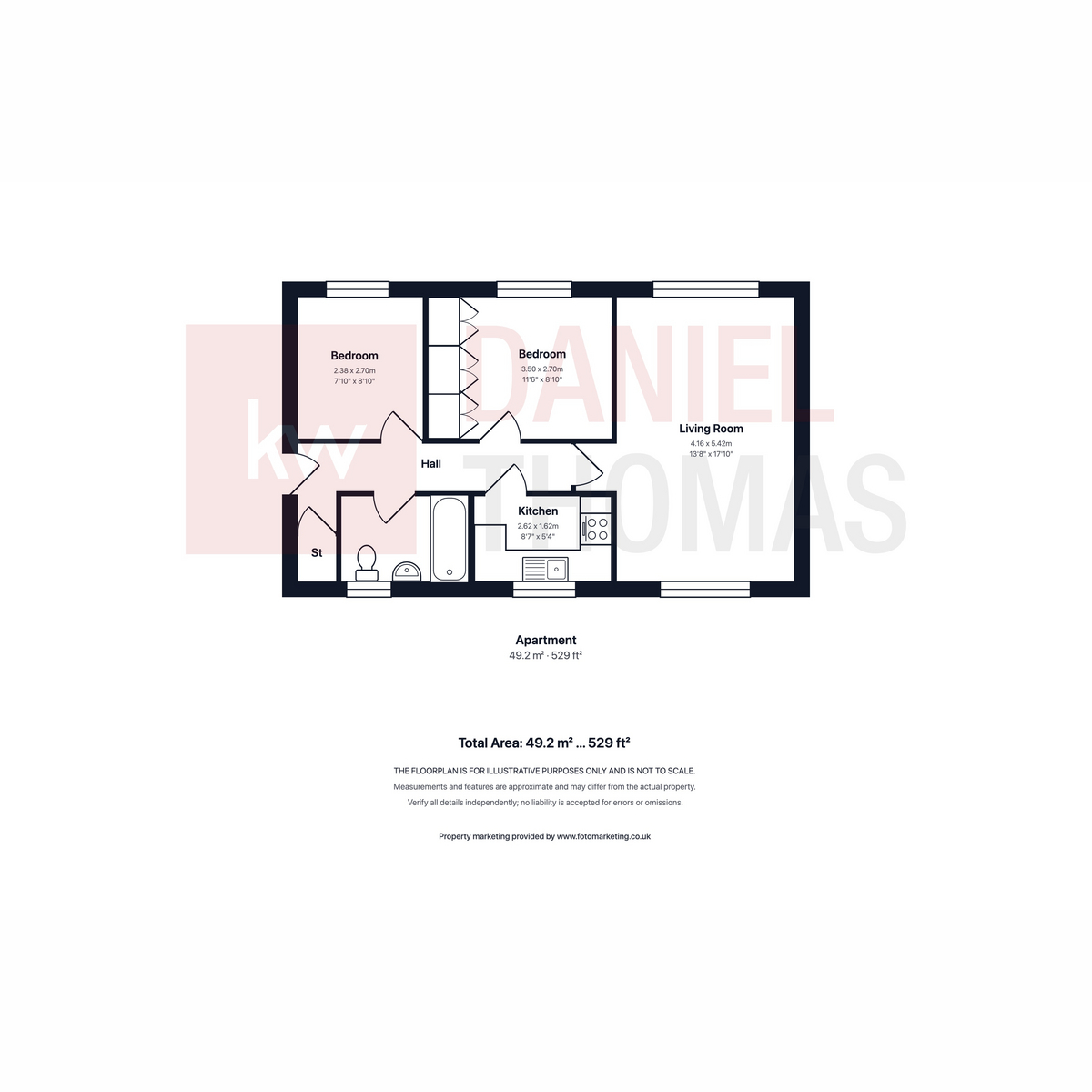 Flat 9, Coppergate Court, Farthingale Lane, Waltham Abbey floorplan