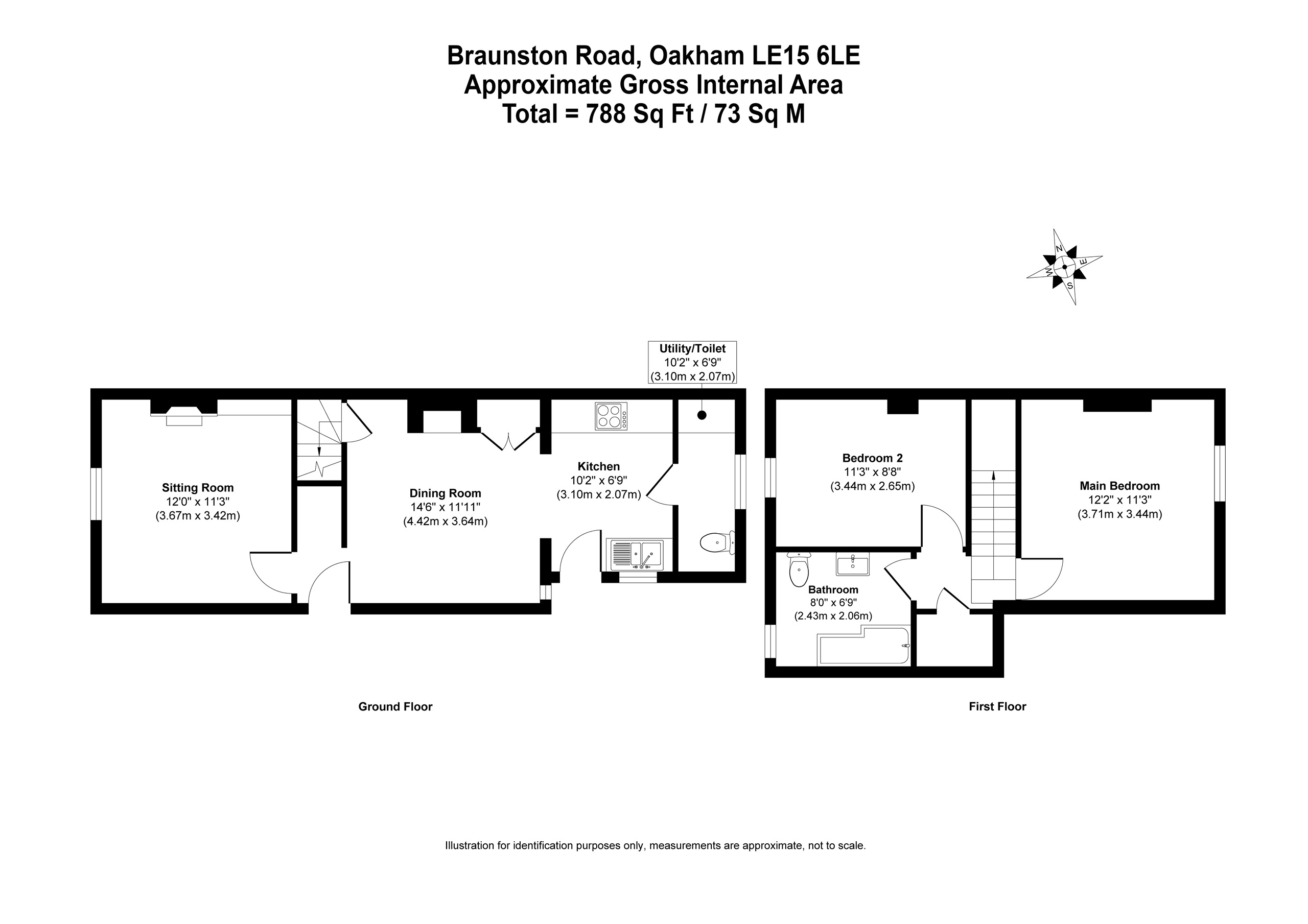 68, Braunston Road, OAKHAM floorplan