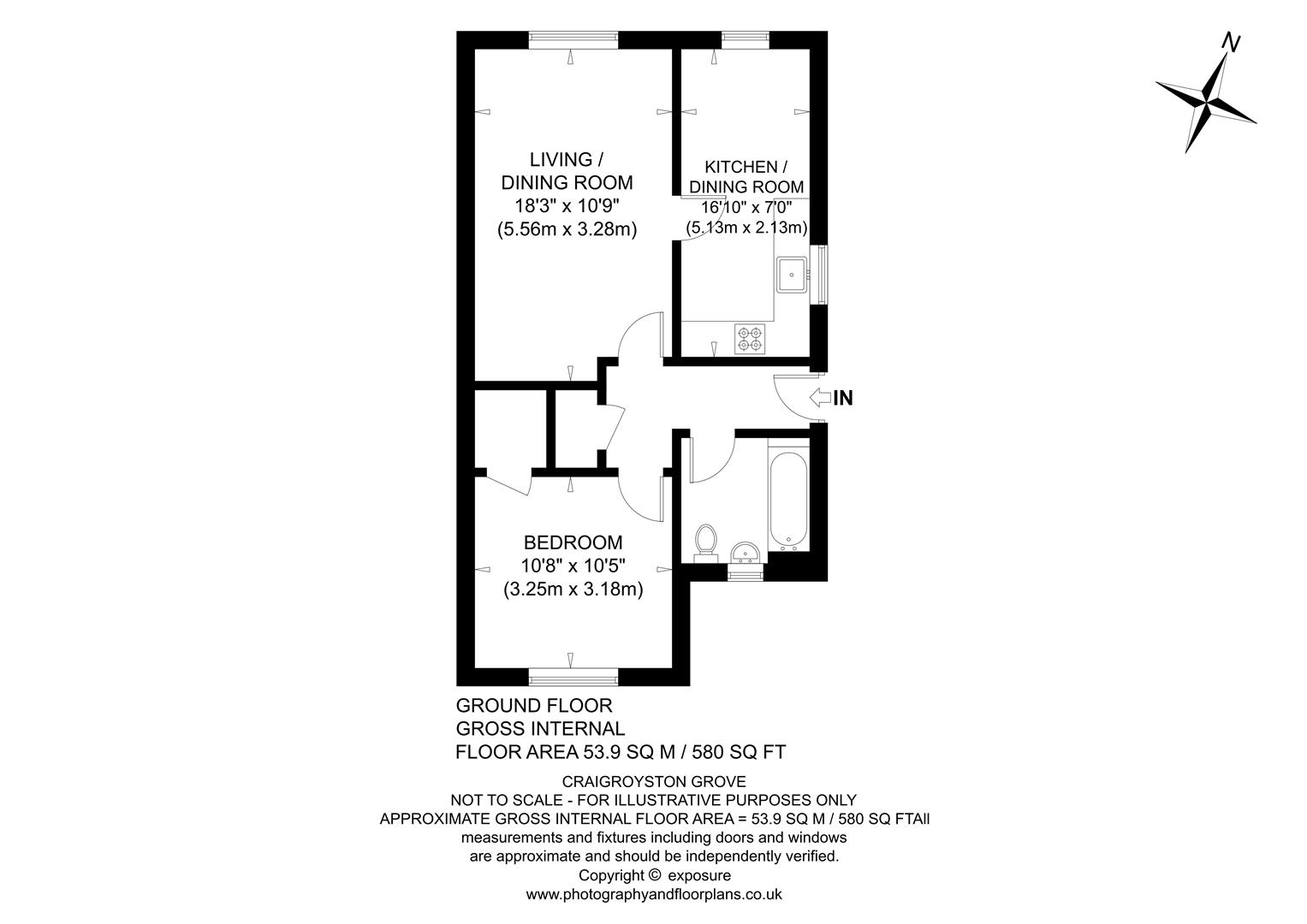 47, Craigroyston Grove, Edinburgh floorplan