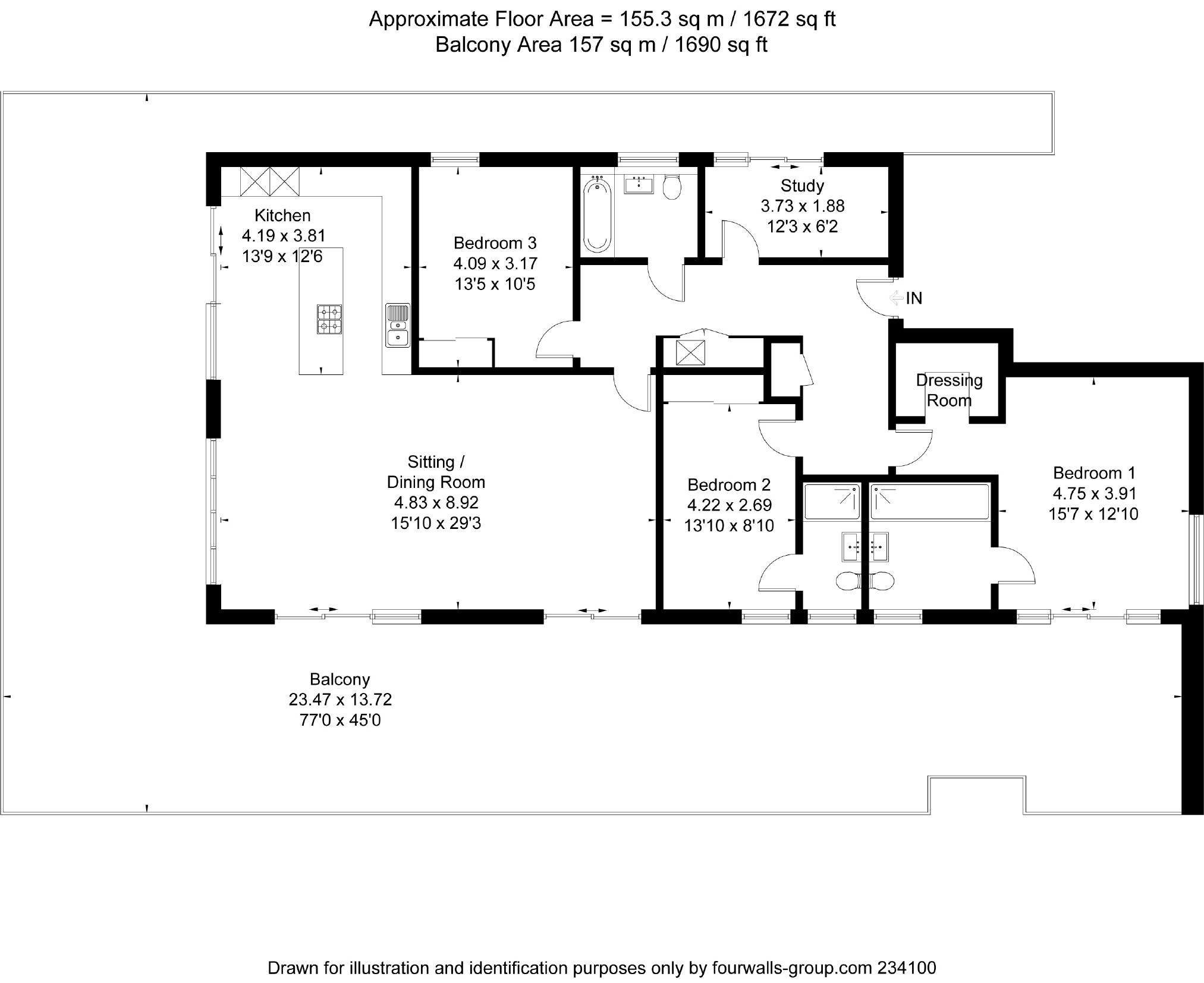 3 Bedrooms Flat for sale in Frankel House, Kingman Way, Newbury, Berkshire RG14