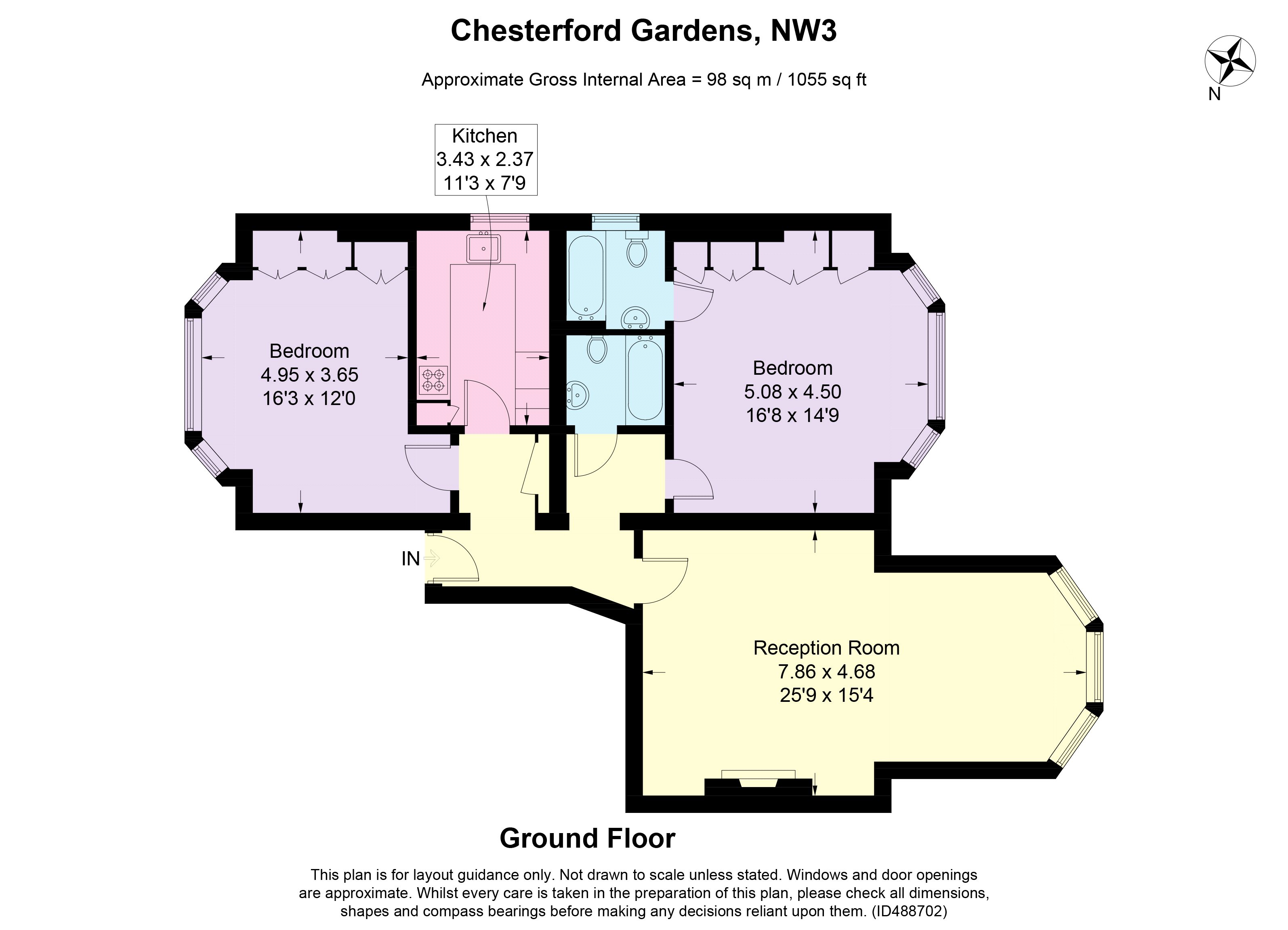 2 Bedrooms Flat for sale in Chesterford Gardens, Hampstead, London NW3