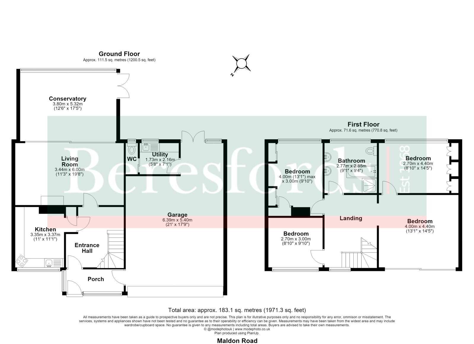 116, Maldon Road, Chelmsford floorplan