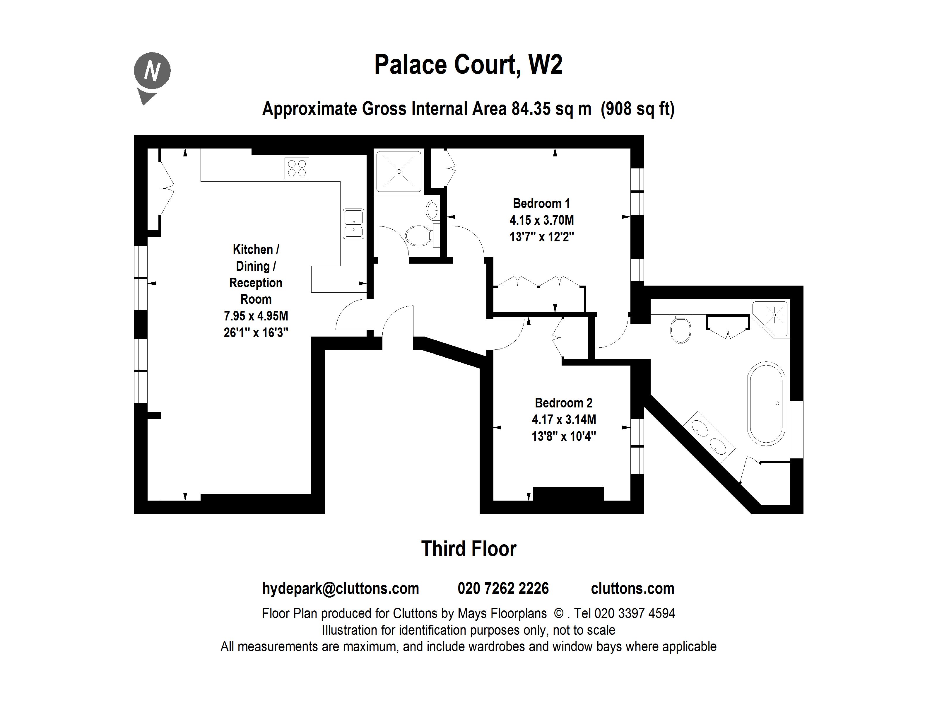 2 Bedrooms Flat to rent in Palace Court, London W2