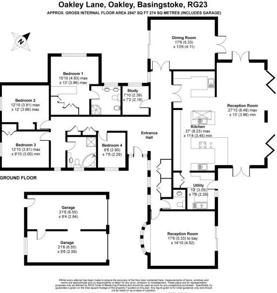 4 Bedrooms Detached bungalow for sale in Oakley Lane, Oakley, Basingstoke RG23