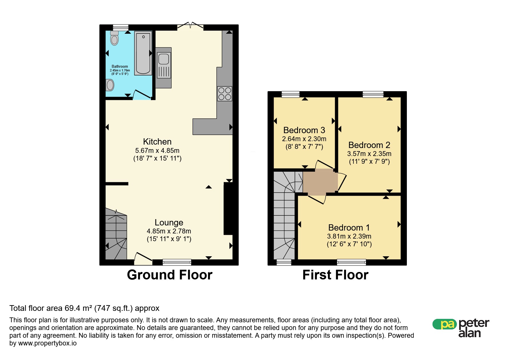2, John Street, Neath floorplan