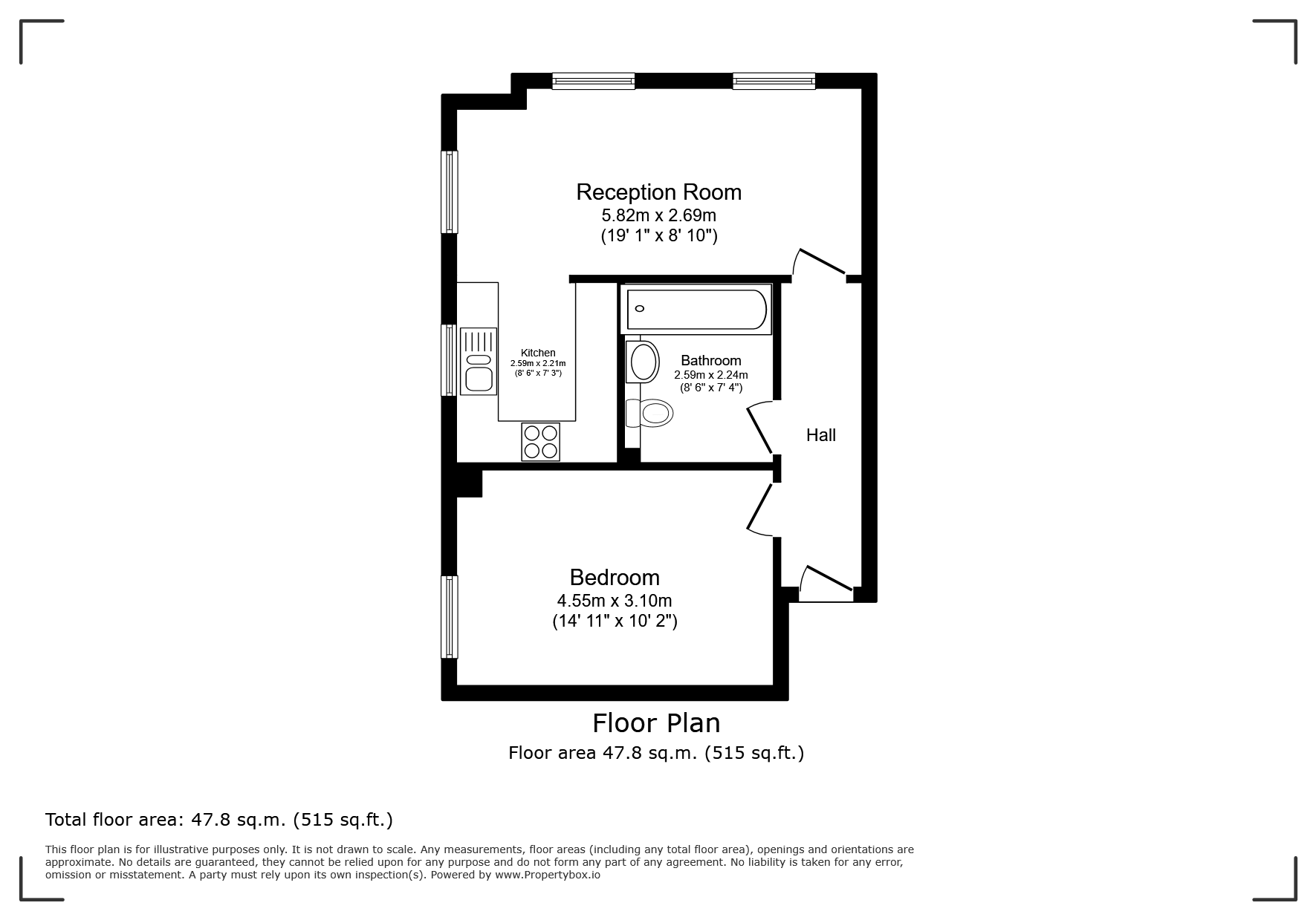 Flat 34, Alexander House, 50, Station Road, Hampshire floorplan