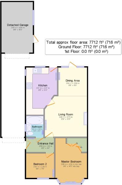2 Bedrooms Semi-detached bungalow for sale in Duffield Road, Great Baddow, Chelmsford CM2